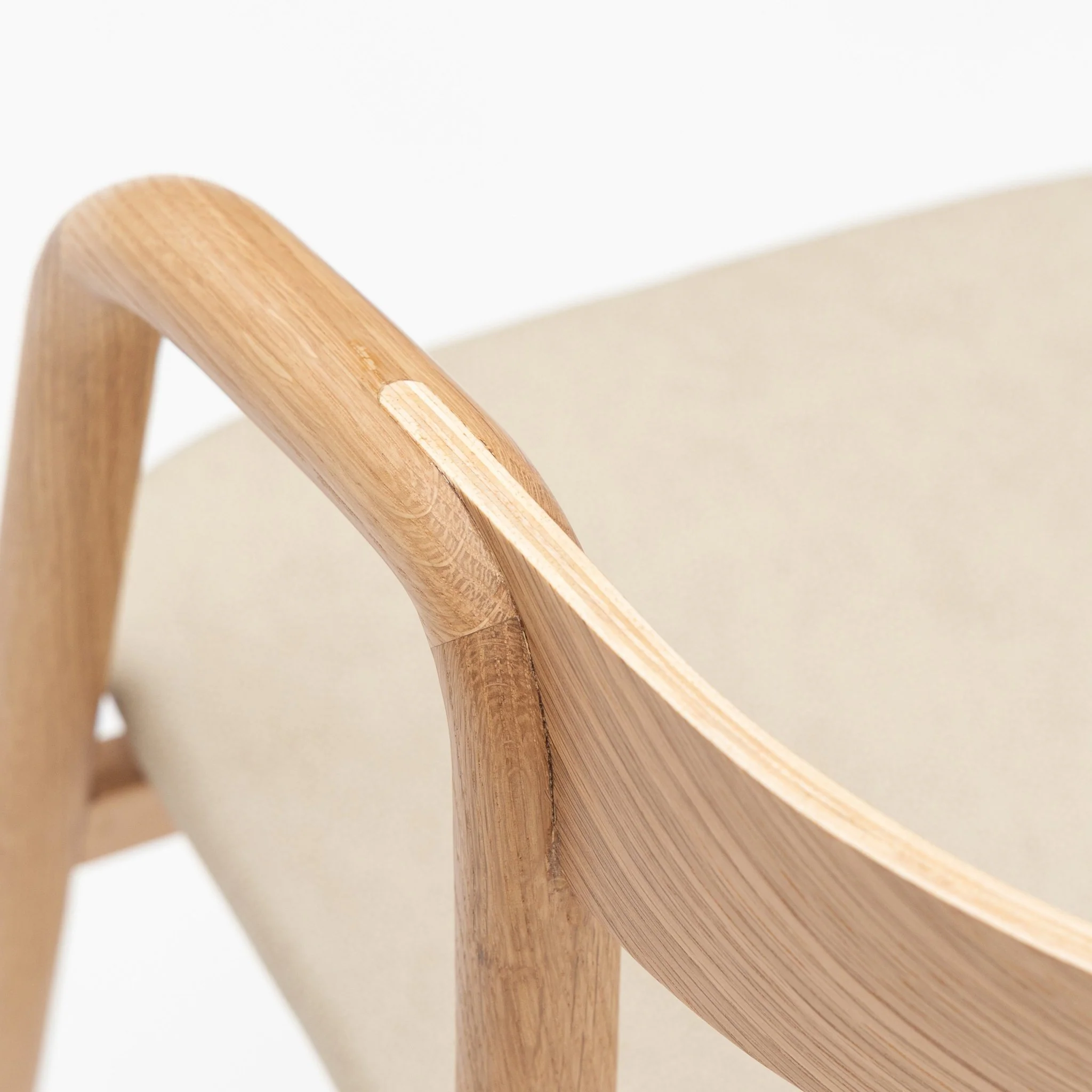 Inlay Chair - Light Oak & Limestone Leather - Image 15