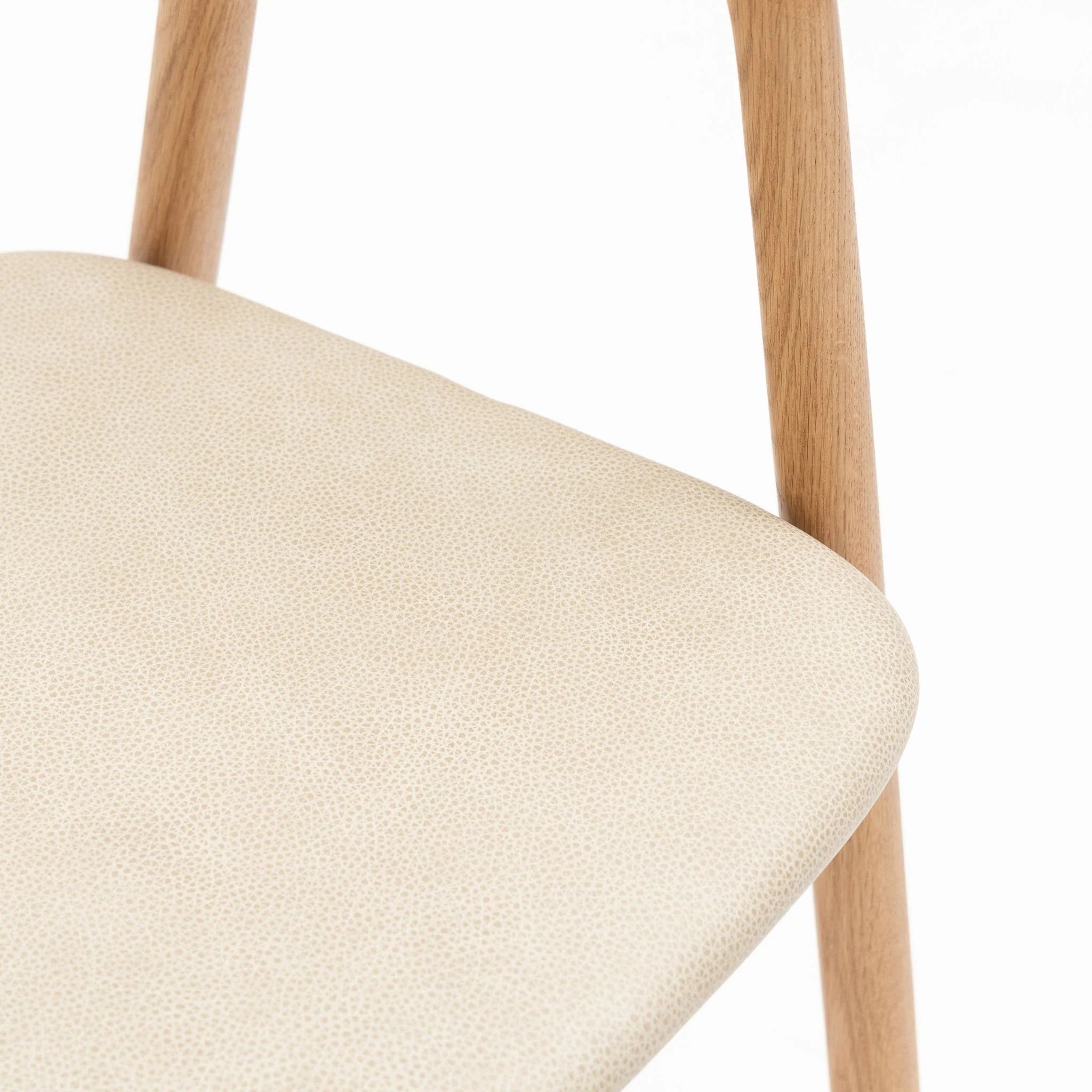 Inlay Chair - Light Oak & Limestone Leather - Image 5