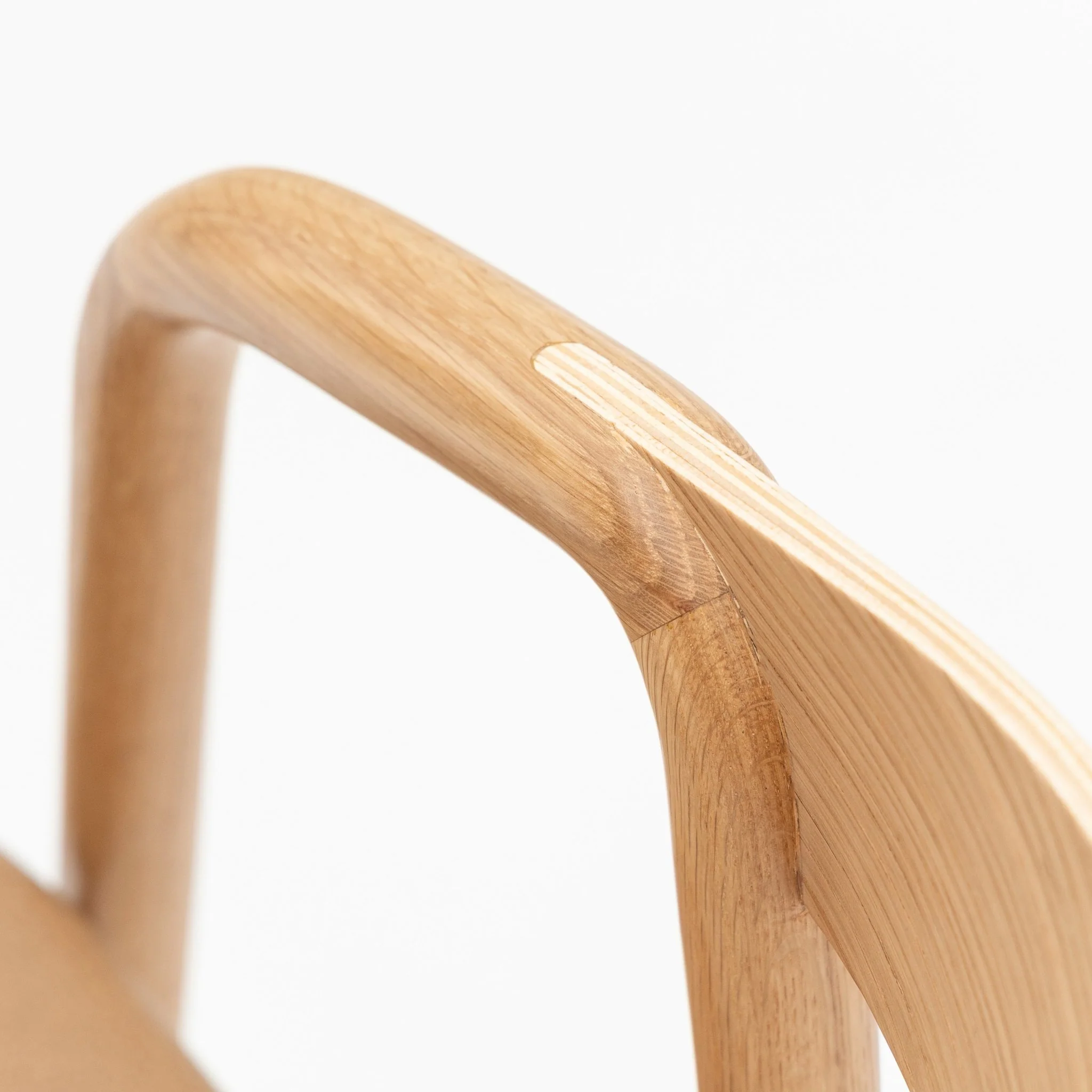 Inlay Chair - Light Oak & Pecan Leather - Image 12