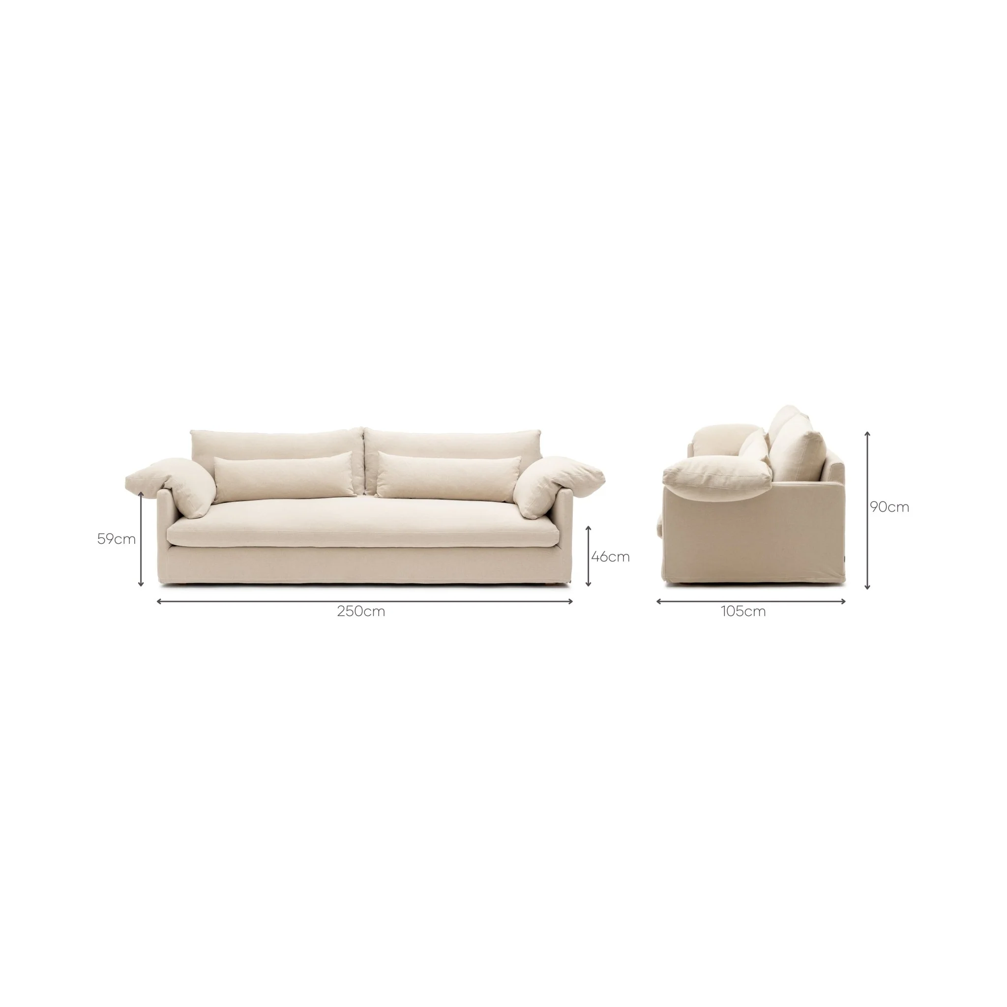 Island Plus 250 Sofa - Flanders Coast - Image 14