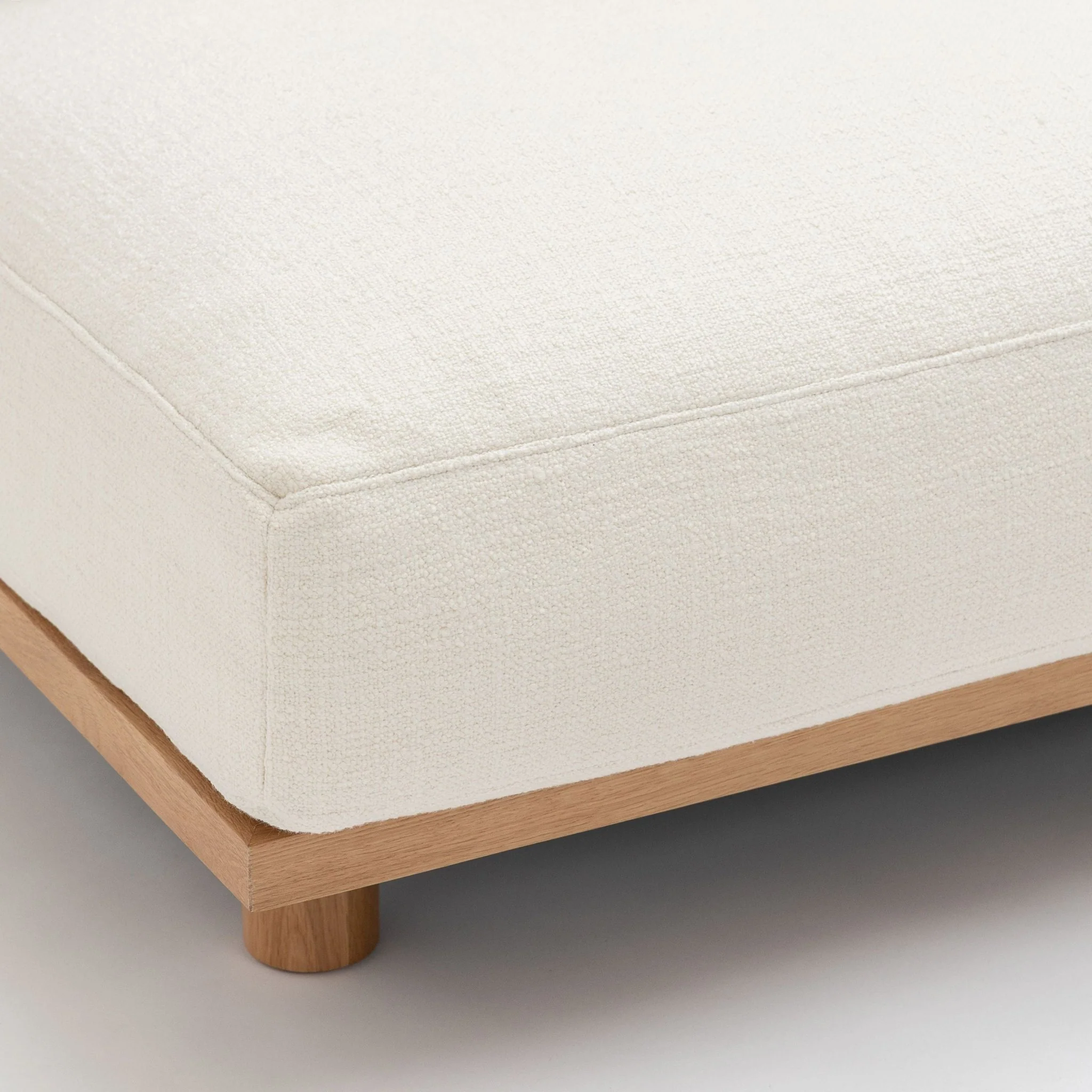 Islet L Shaped Sofa - Light Oak & Cobbler Panna Cotta - Image 7