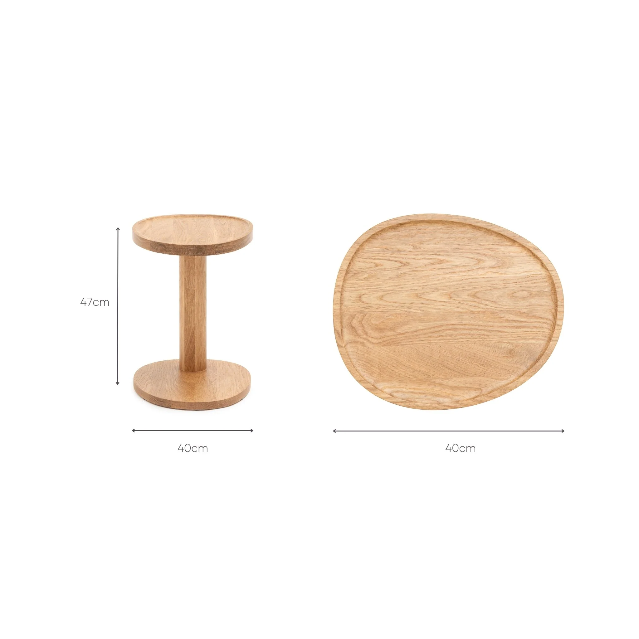 Islet Side Table - Light Oak - Image 13