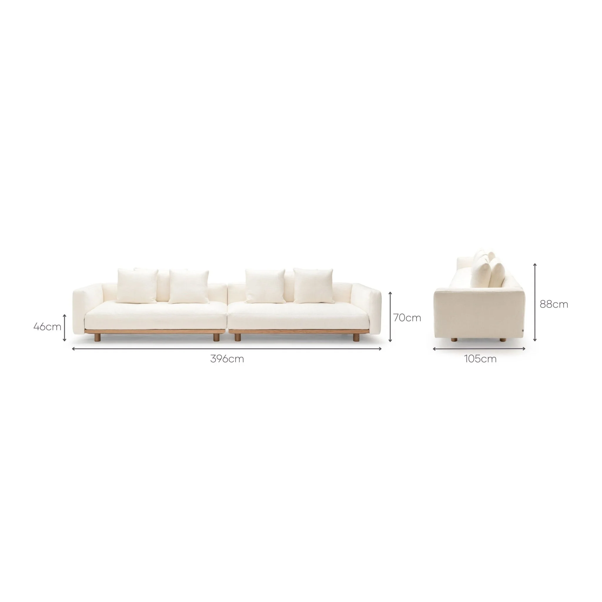 Islet Sofa - Light Oak & Cobbler Panna Cotta - Image 10