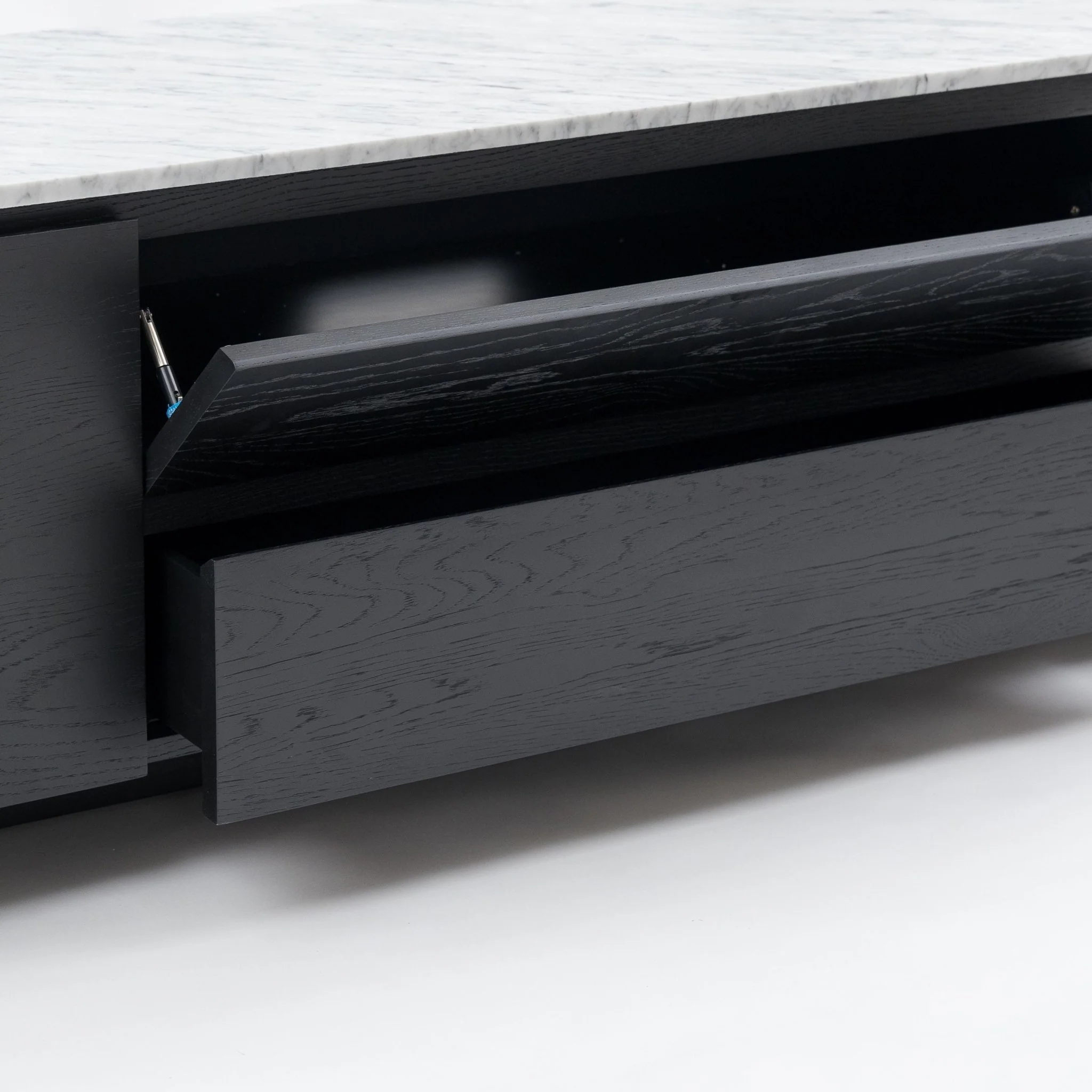 Kami 220 Entertainment Unit - Black Oak & Bianca Carrara - Image 9
