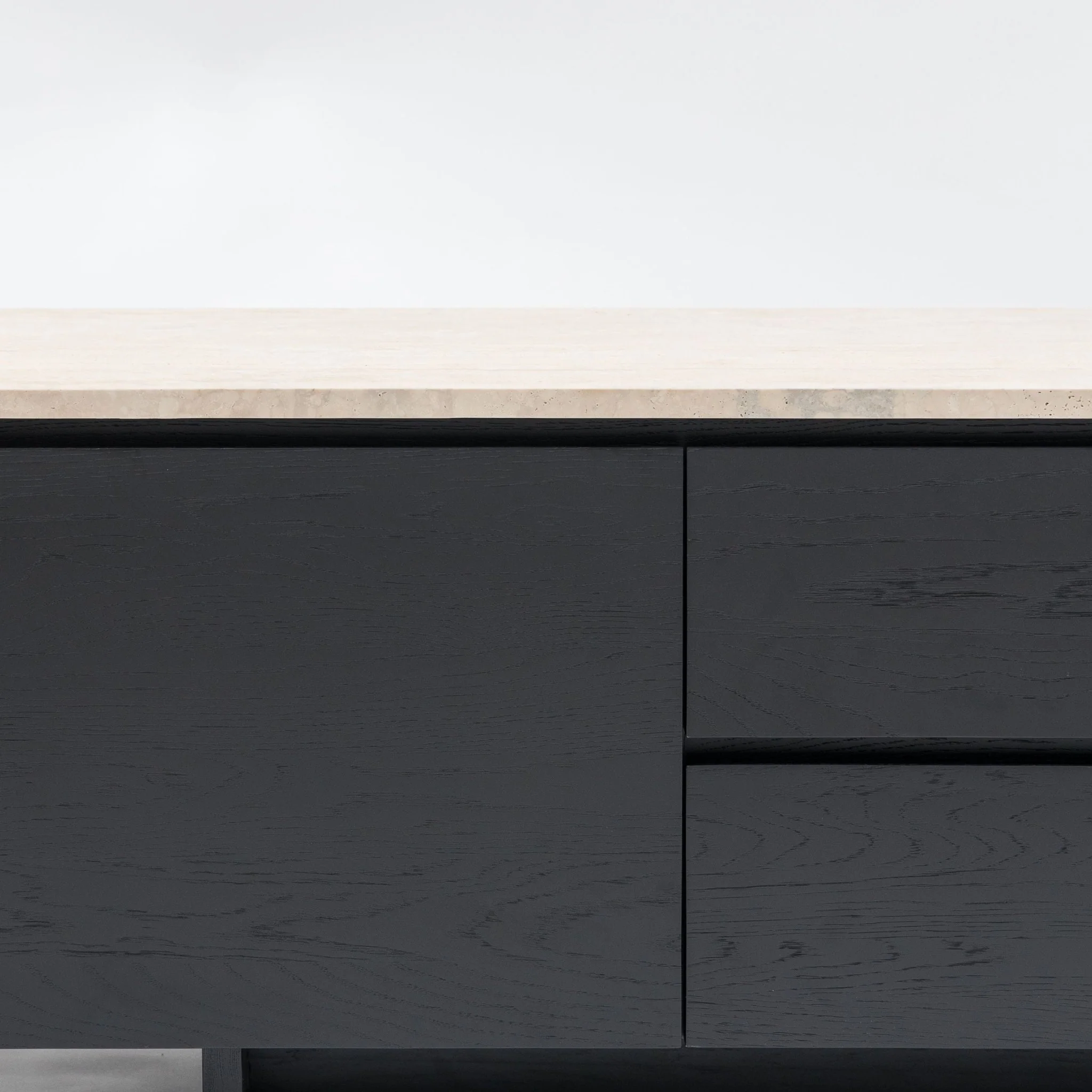 Kami 220 Entertainment Unit - Black Oak & Travertine - Image 14