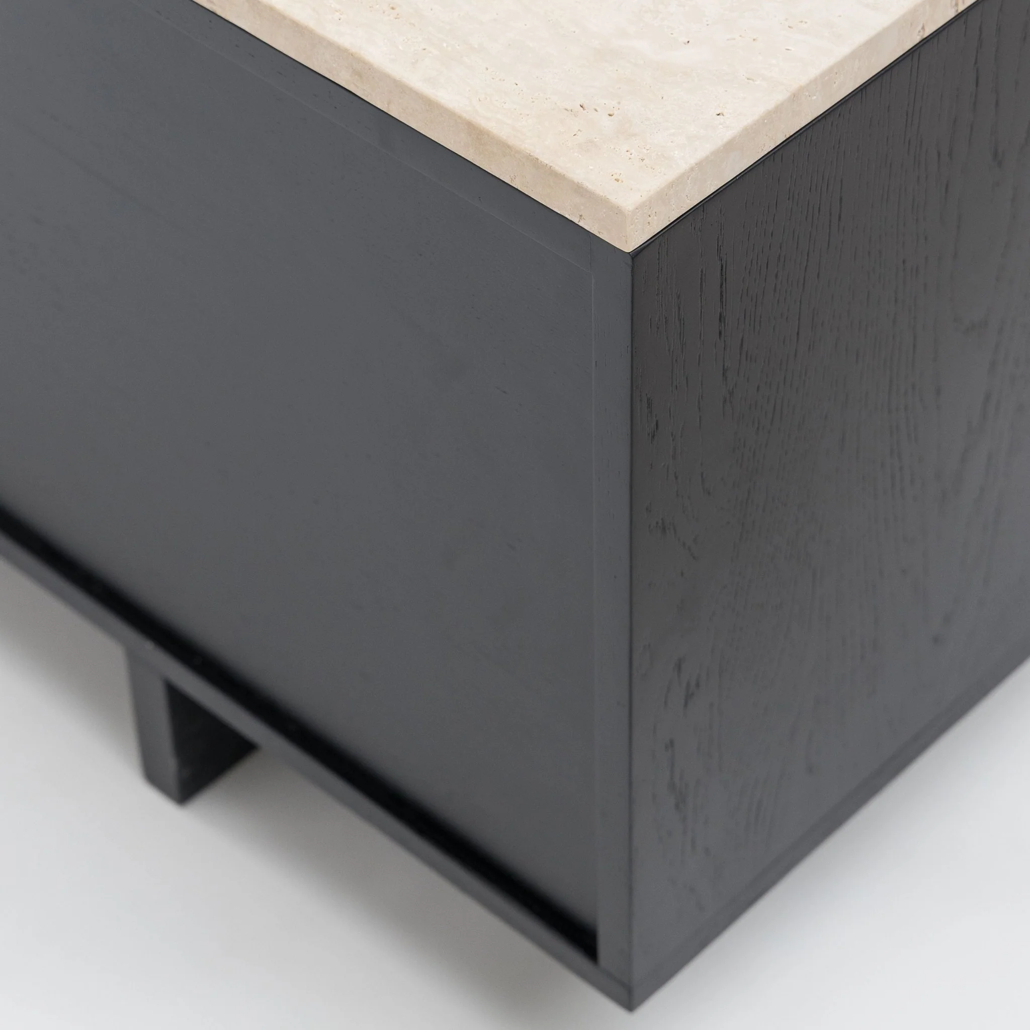 Kami 220 Entertainment Unit - Black Oak & Travertine - Image 15