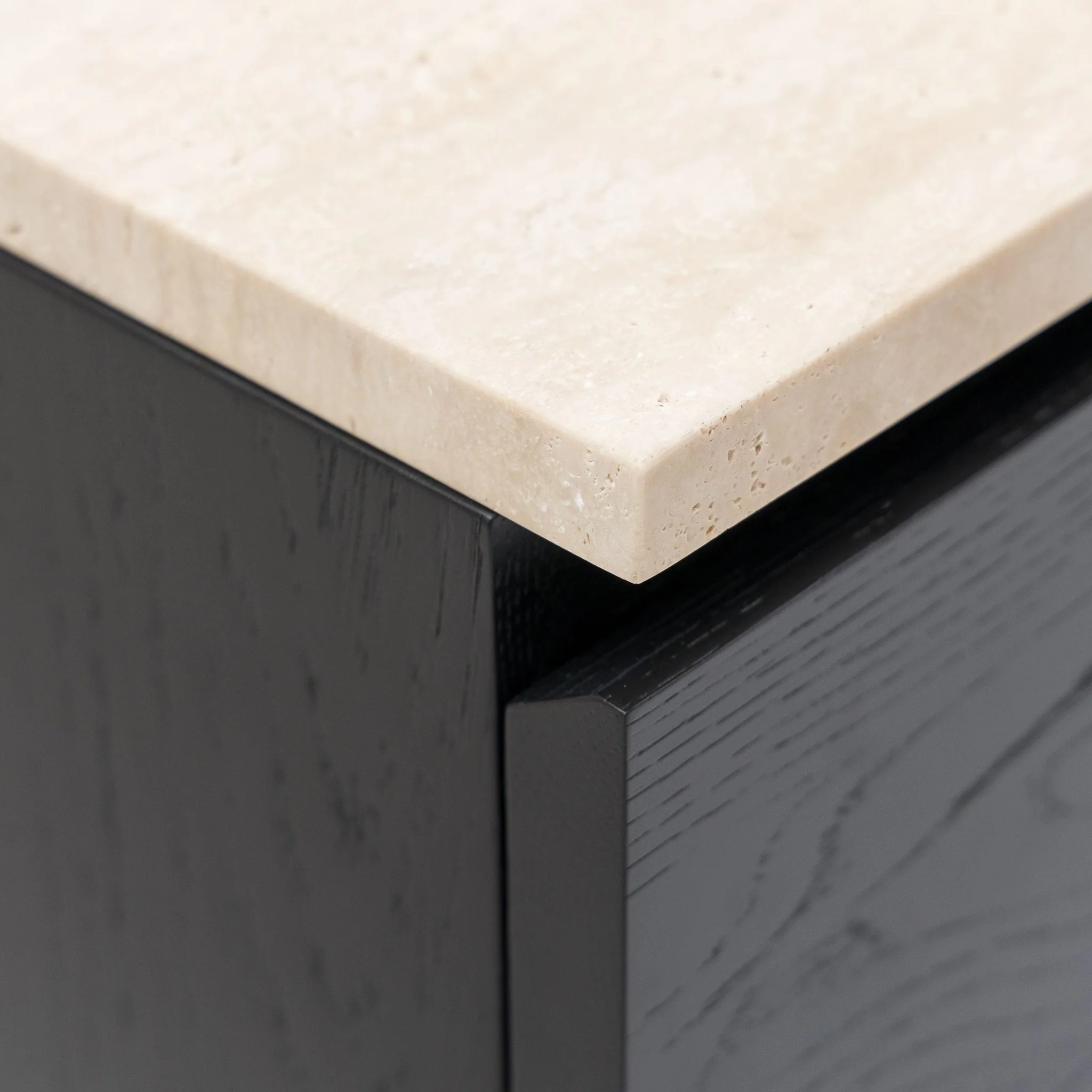 Kami 220 Entertainment Unit - Black Oak & Travertine - Image 16