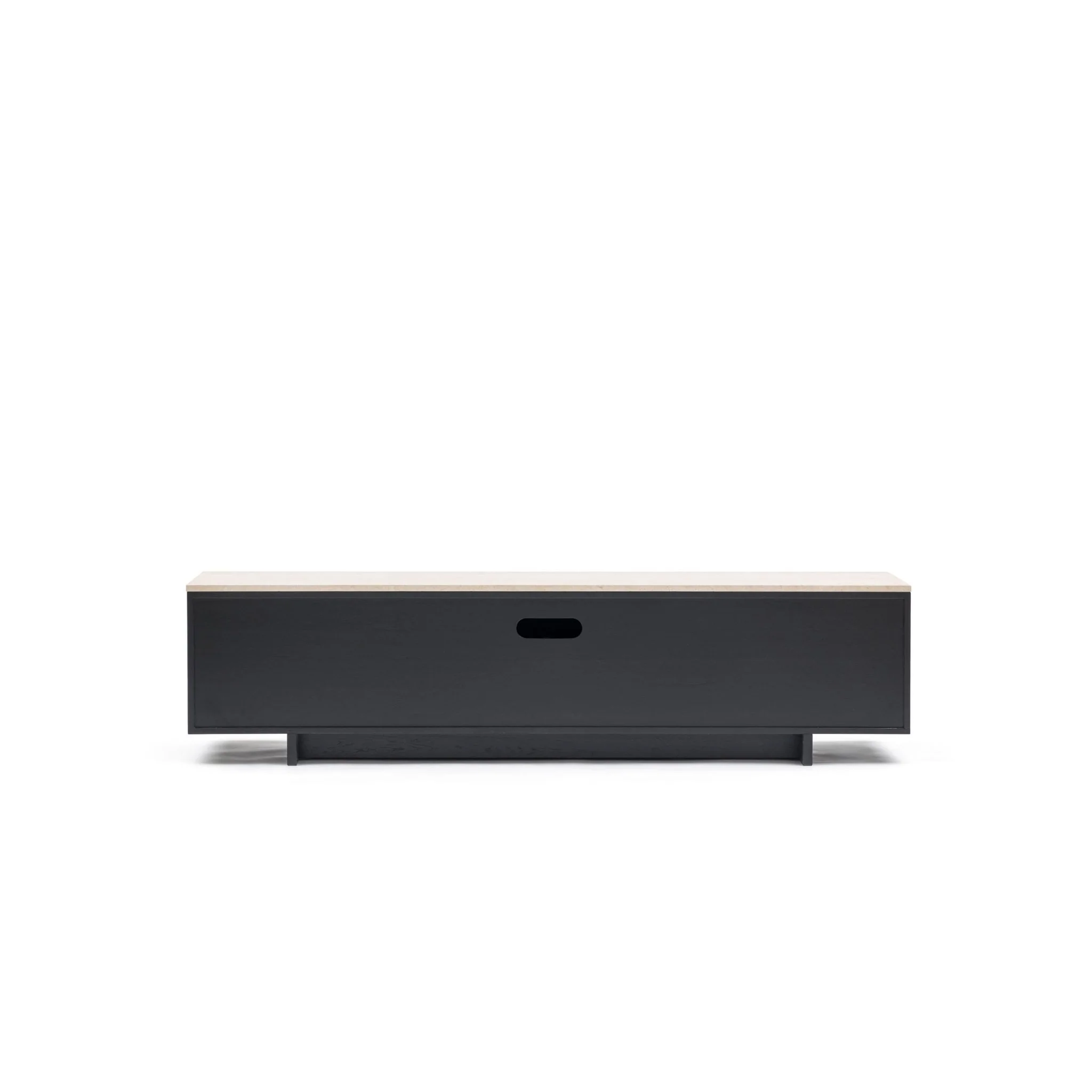 Kami 220 Entertainment Unit - Black Oak & Travertine - Image 3