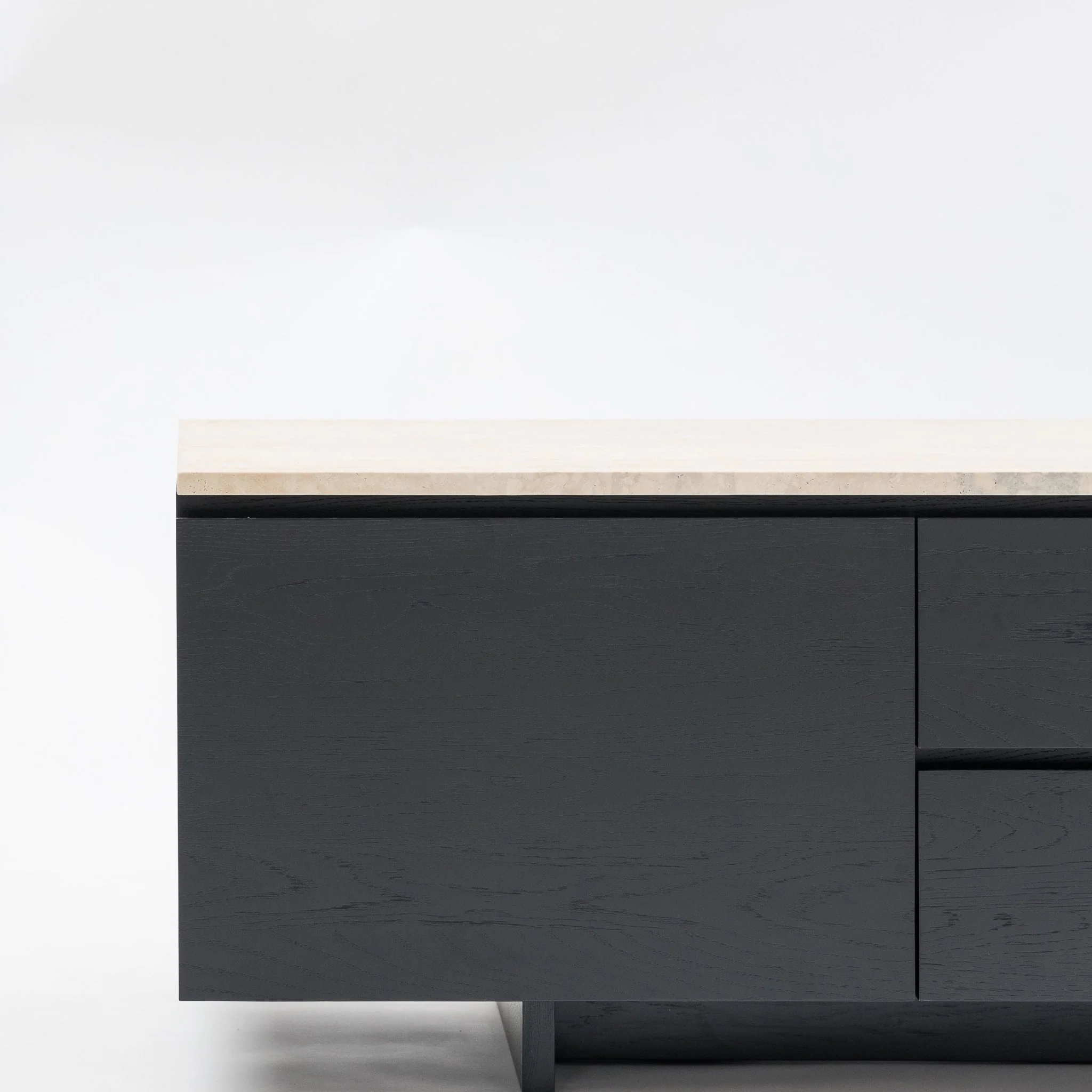 Kami 220 Entertainment Unit - Black Oak & Travertine - Image 5