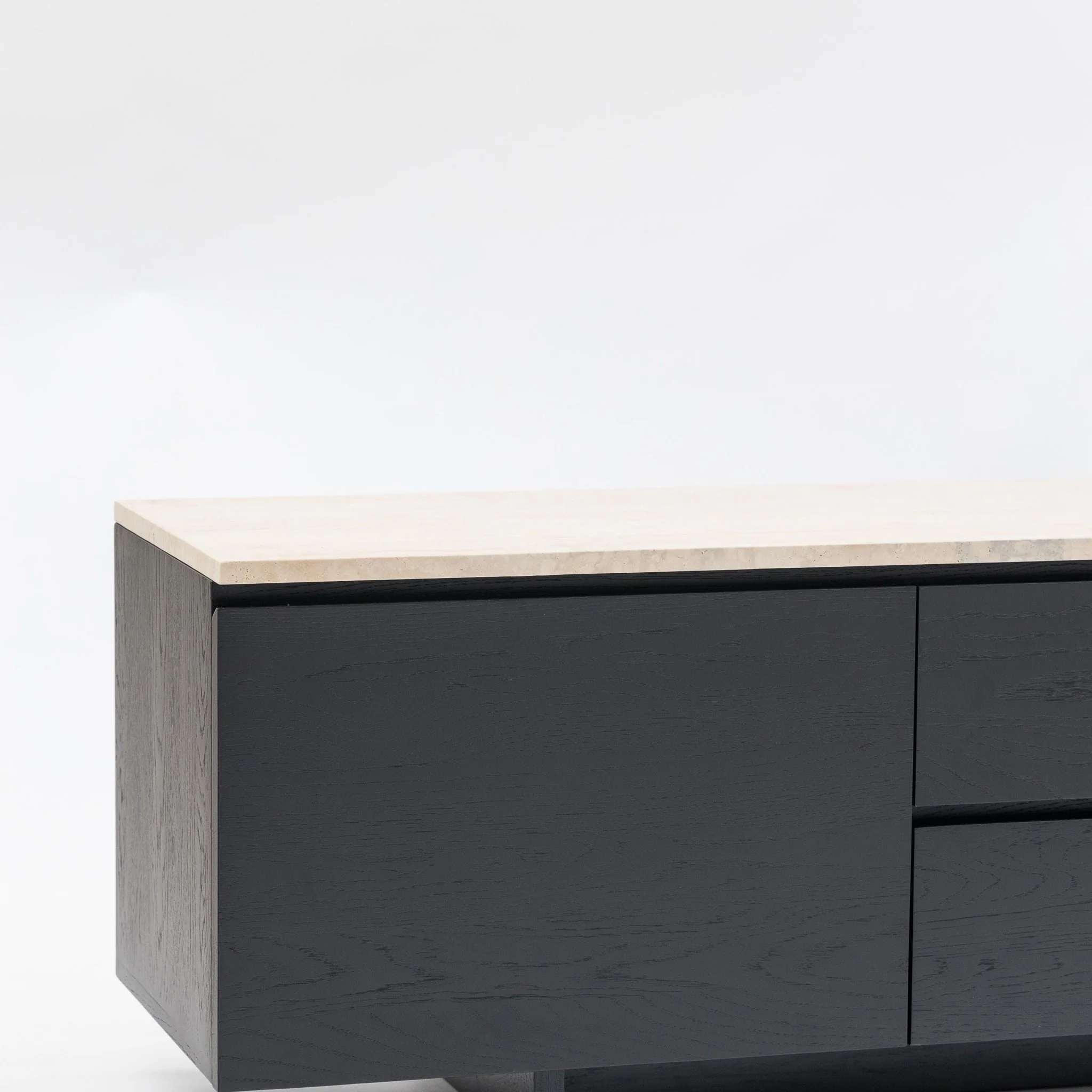 Kami 220 Entertainment Unit - Black Oak & Travertine - Image 6
