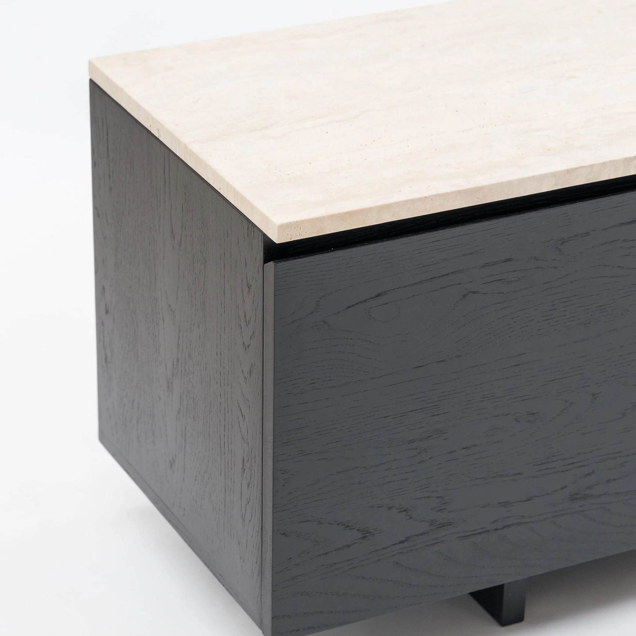 Kami 220 Entertainment Unit - Black Oak & Travertine - Image 7