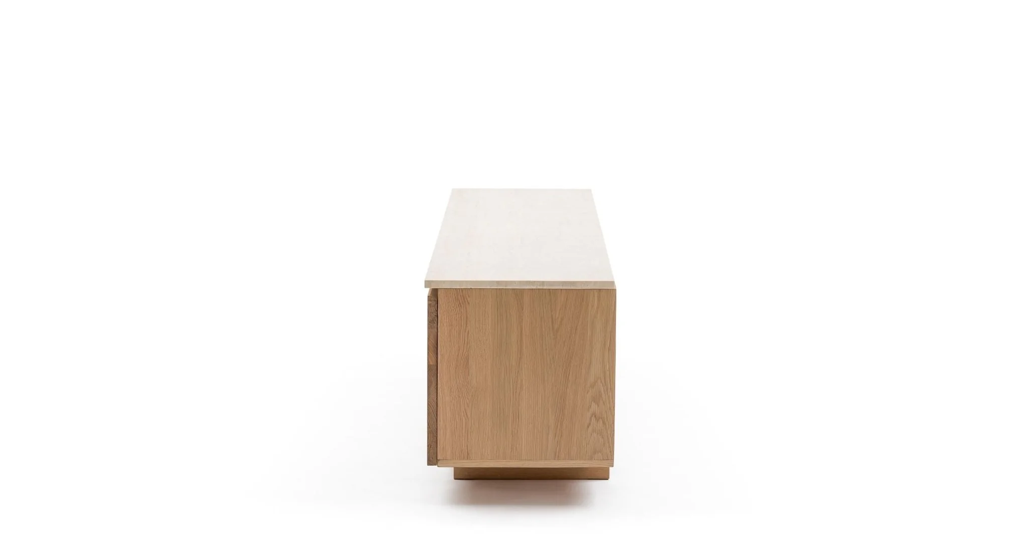 Kami 220 Entertainment Unit - Light Oak & Travertine - Image 4