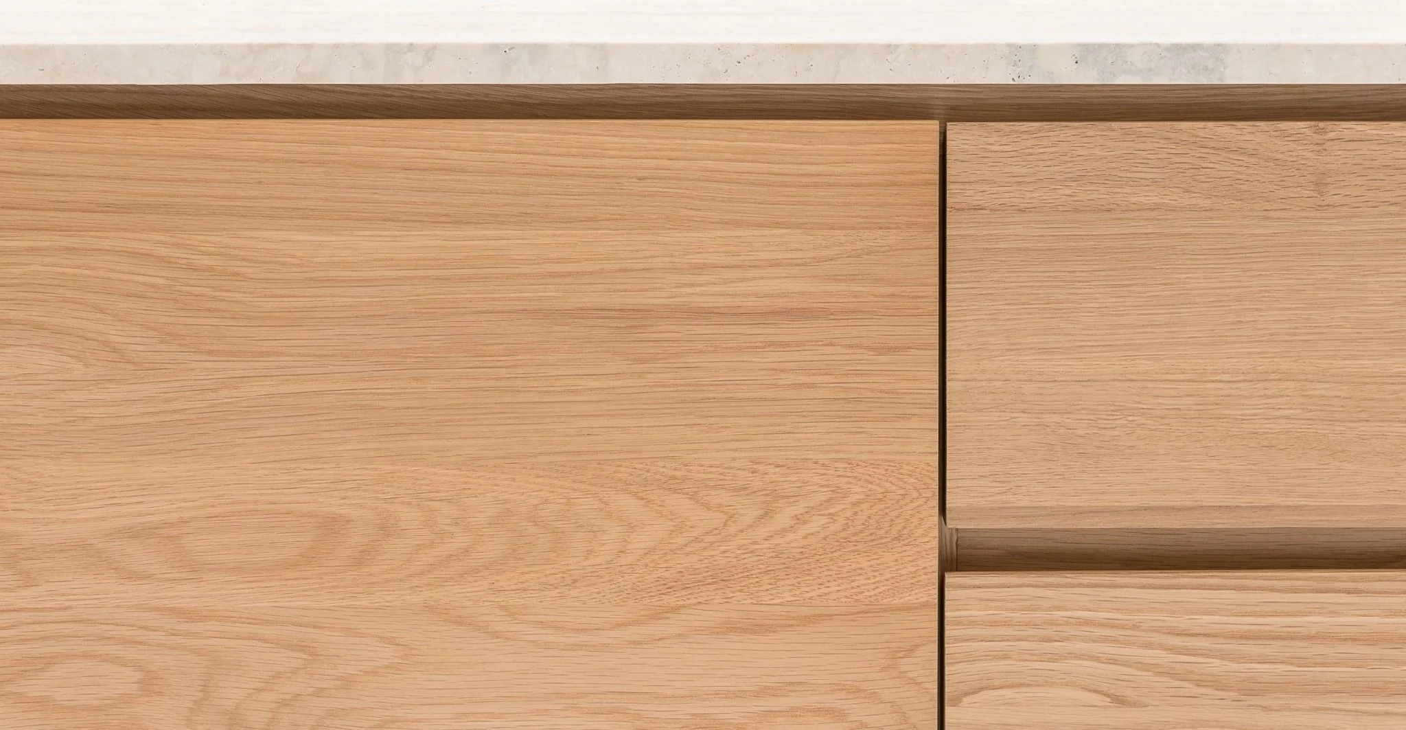 Kami 220 Entertainment Unit - Light Oak & Travertine - Image 8
