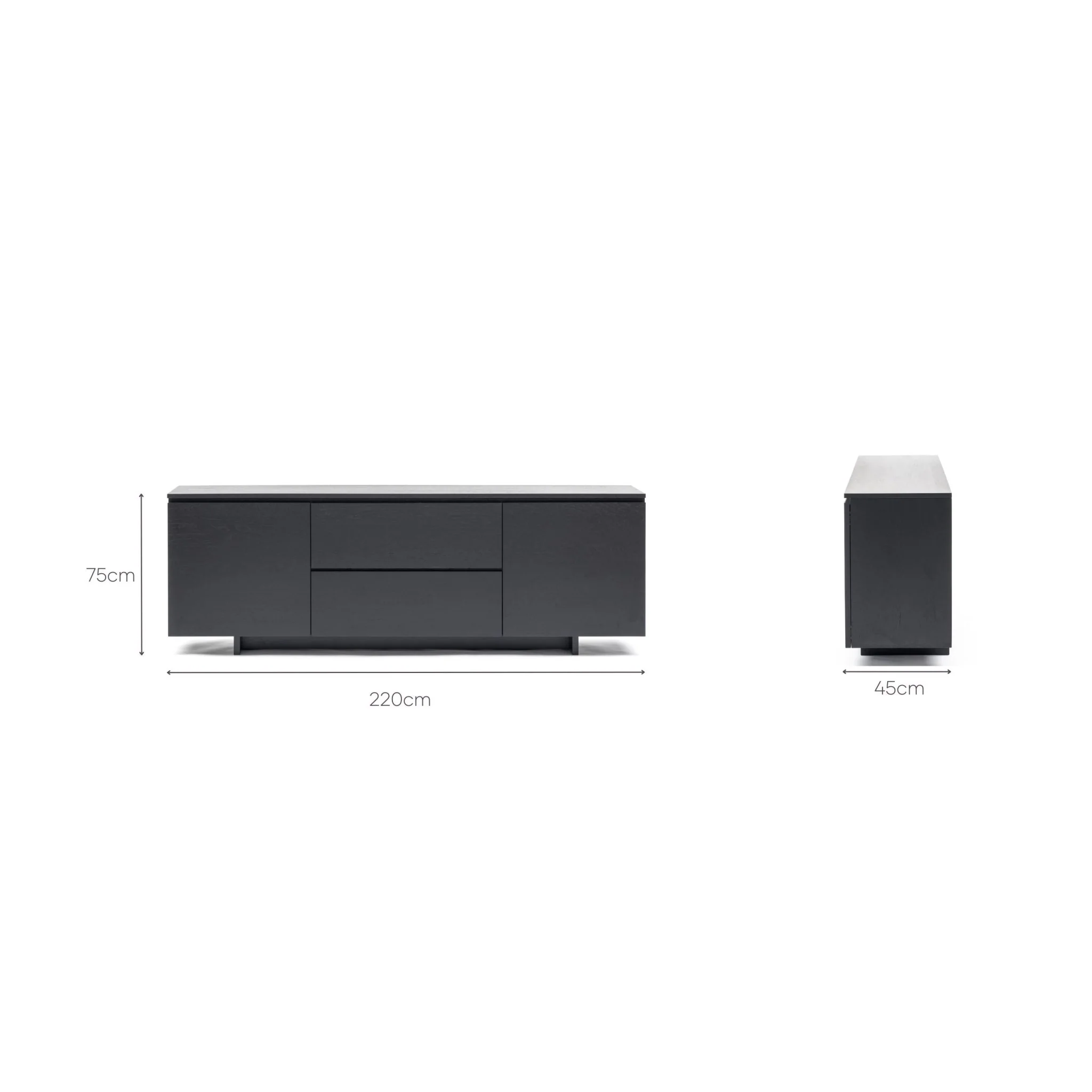 Kami 220 Sideboard - Black Oak - Image 16