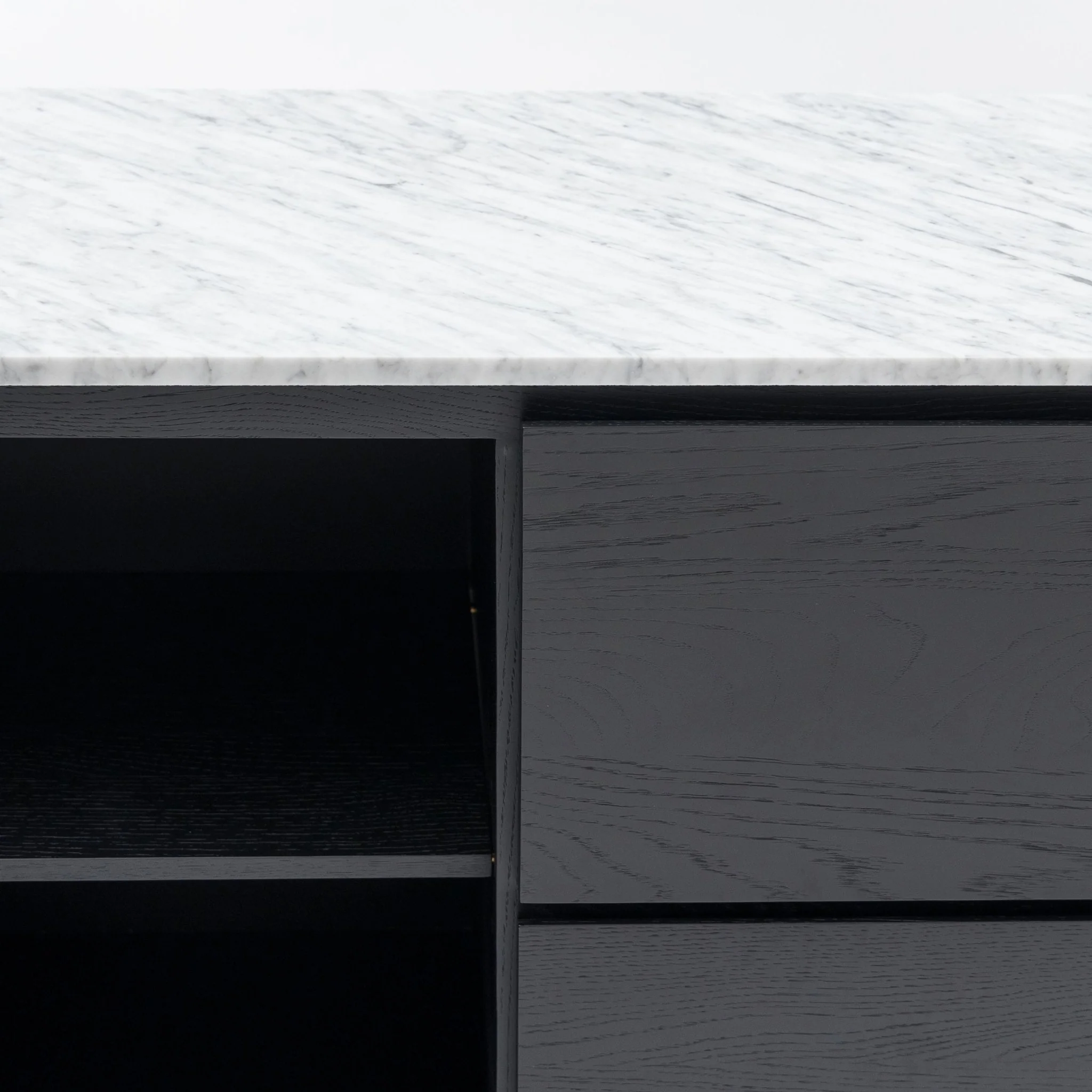 Kami 220 Sideboard - Black Oak & Bianca Carrara - Image 14