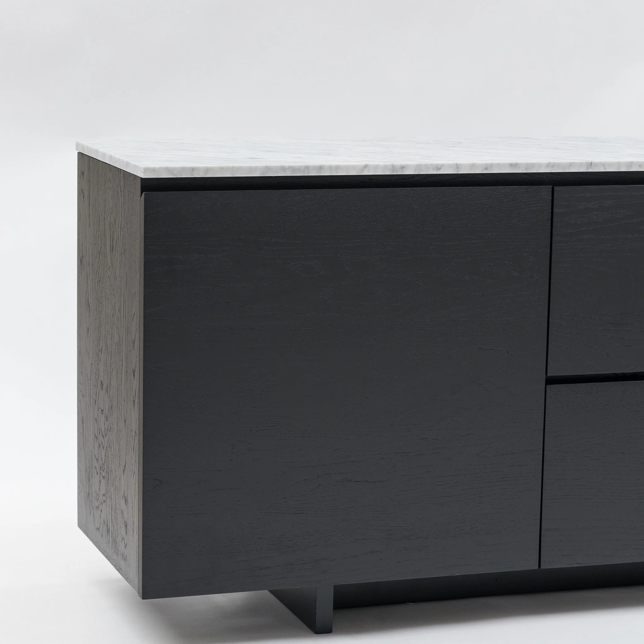 Kami 220 Sideboard - Black Oak & Bianca Carrara - Image 6