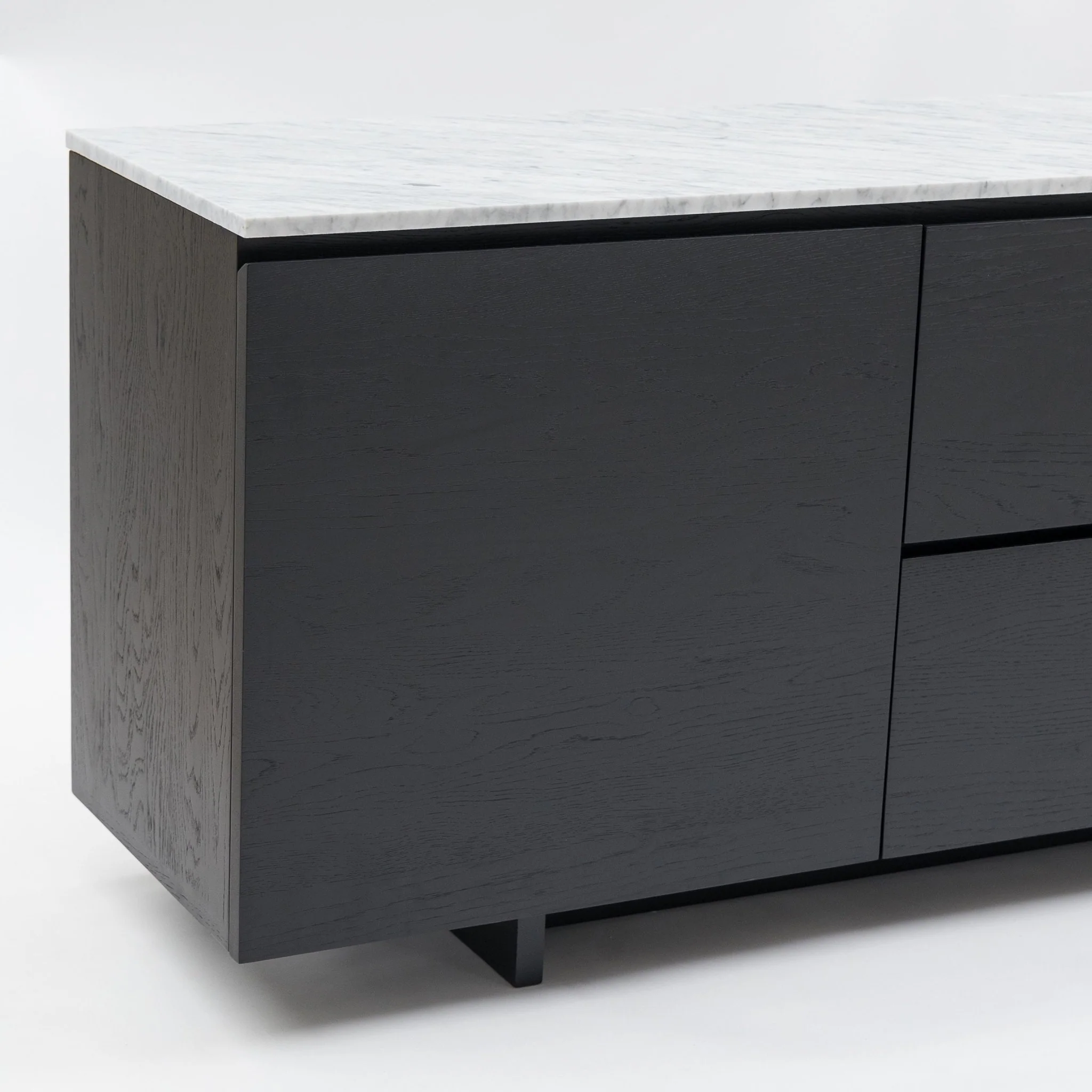 Kami 220 Sideboard - Black Oak & Bianca Carrara - Image 8