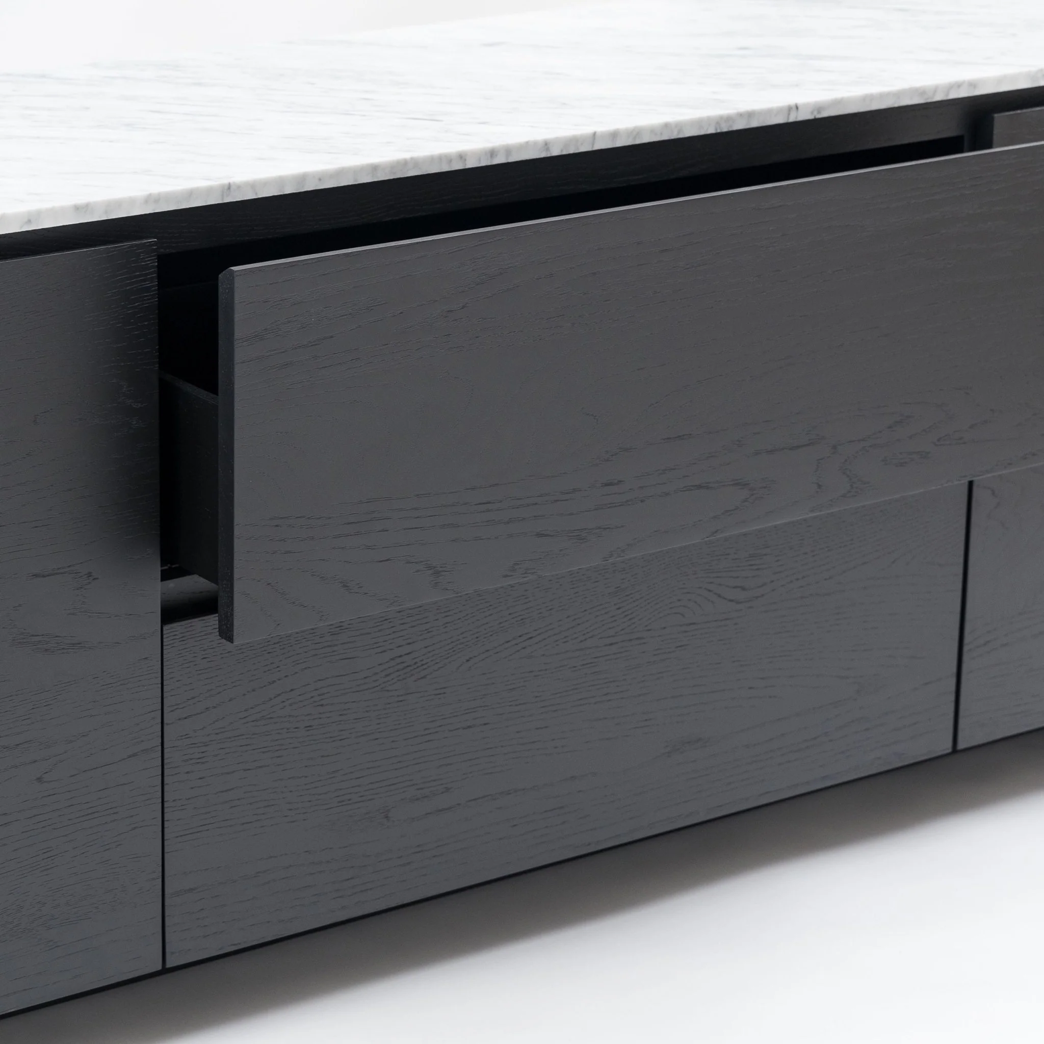 Kami 220 Sideboard - Black Oak & Bianca Carrara - Image 9