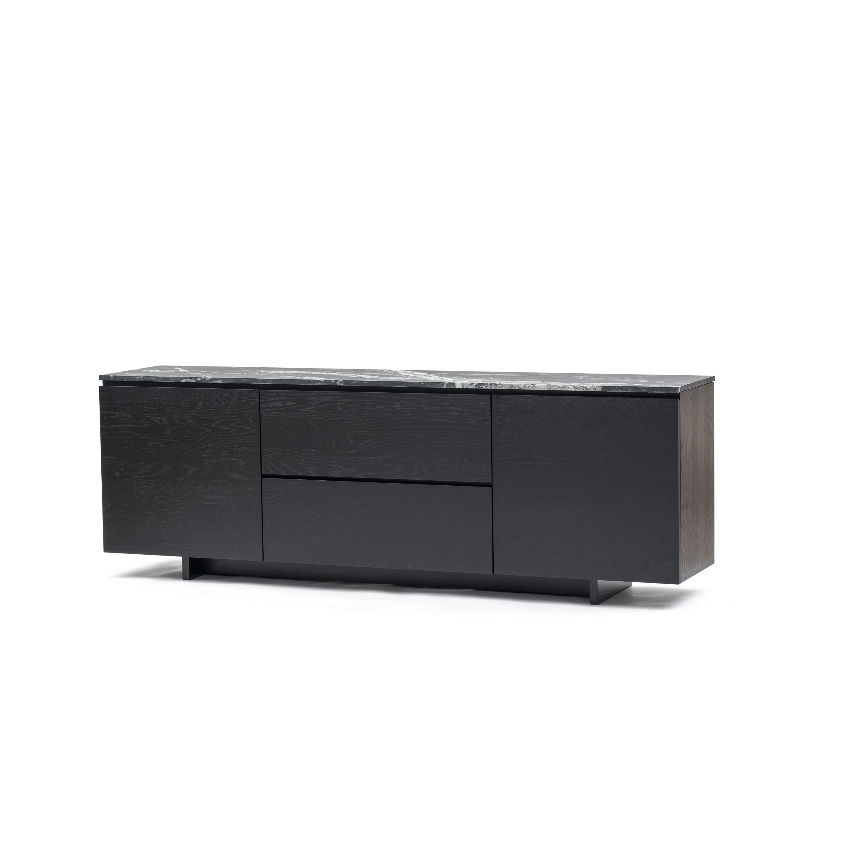 Kami 220 Sideboard - Black Oak & Nero Perlato