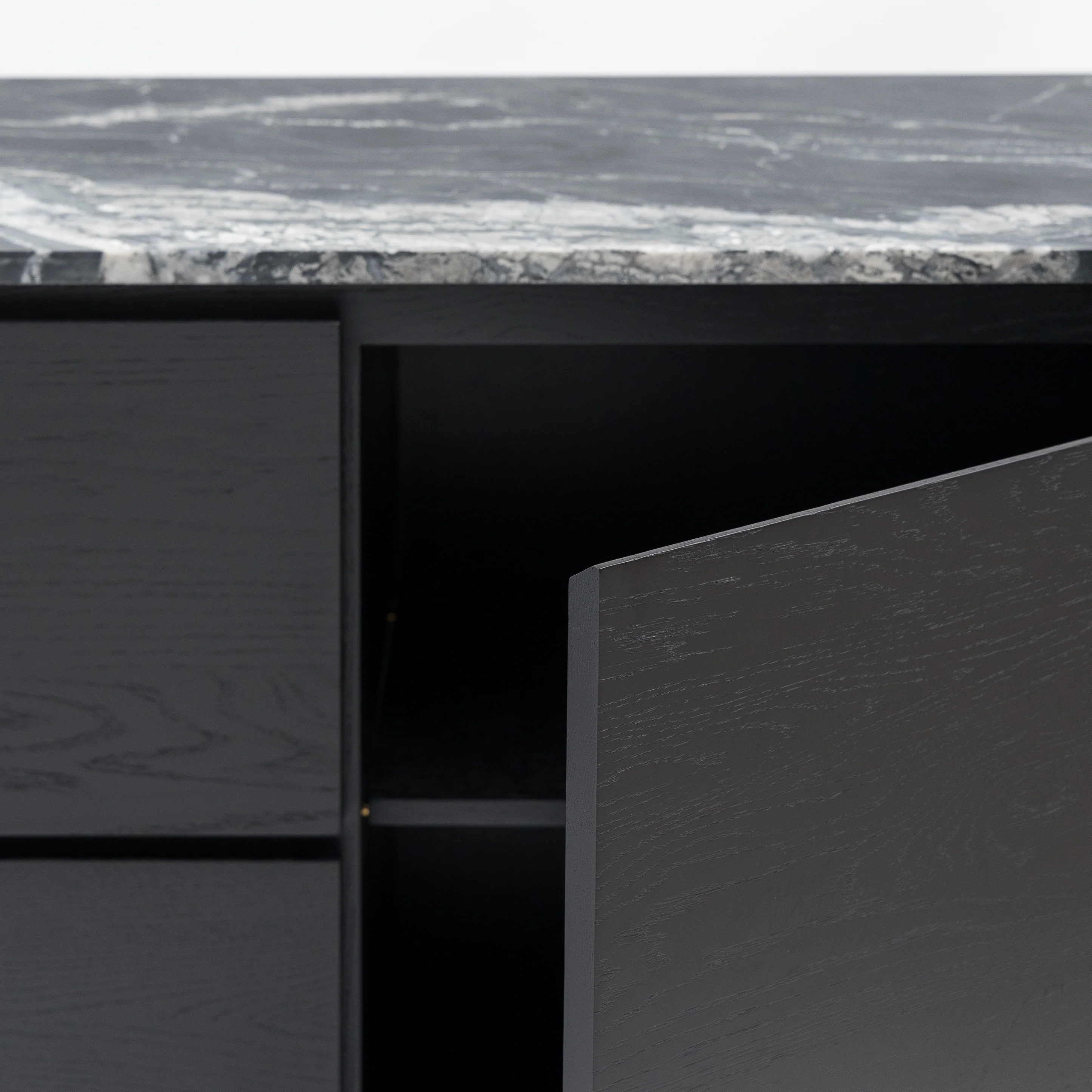 Kami 220 Sideboard - Black Oak & Nero Perlato - Image 13