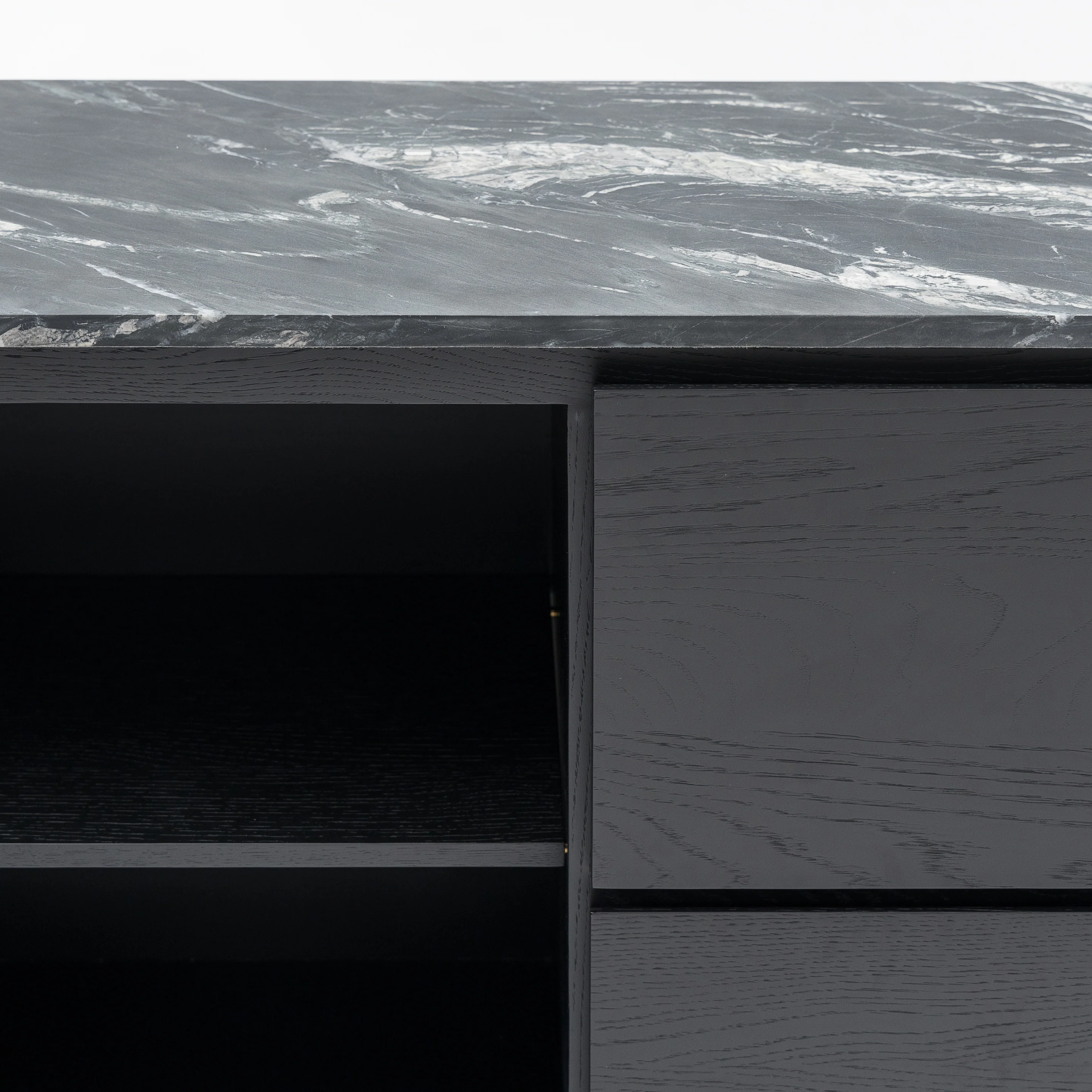 Kami 220 Sideboard - Black Oak & Nero Perlato - Image 14