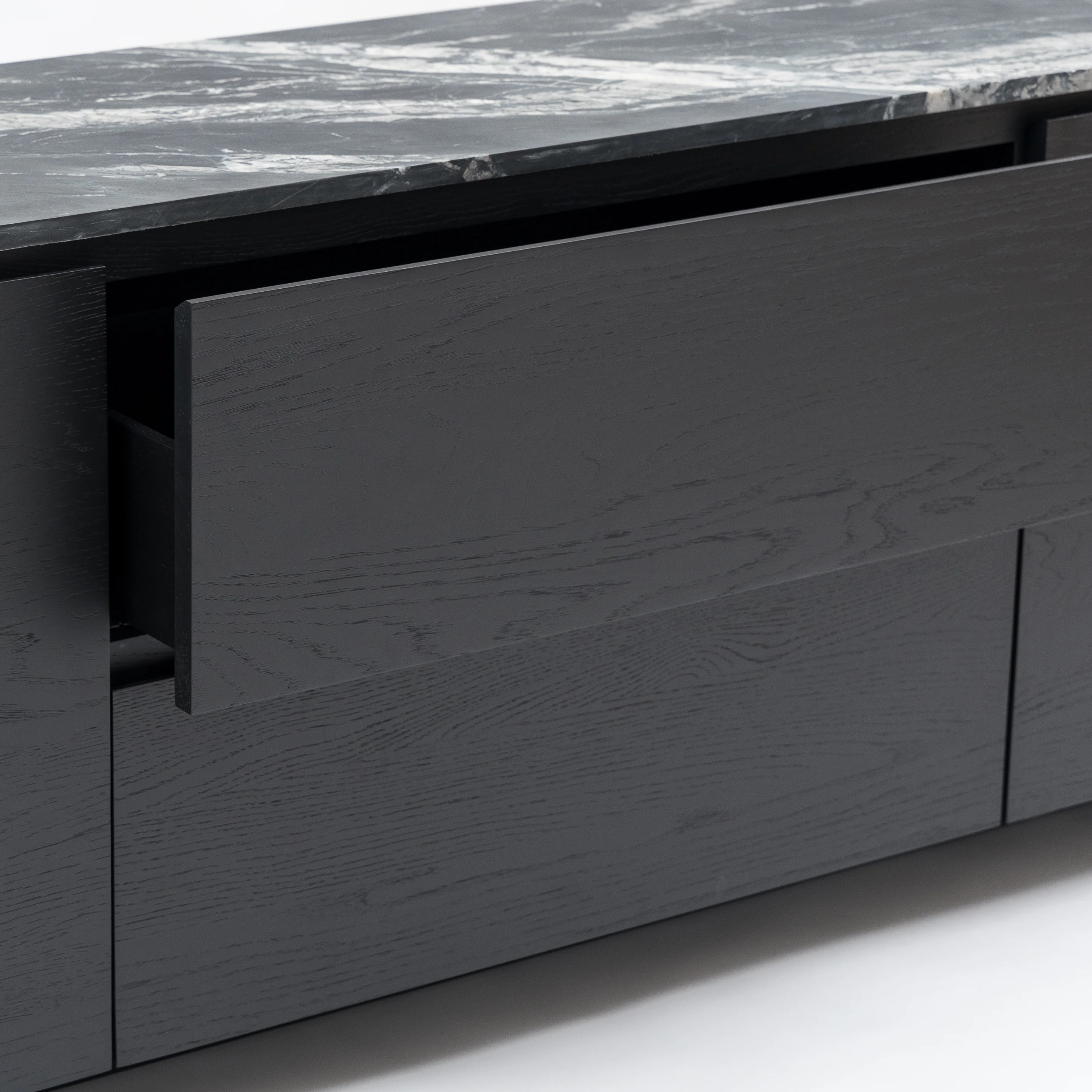 Kami 220 Sideboard - Black Oak & Nero Perlato - Image 9