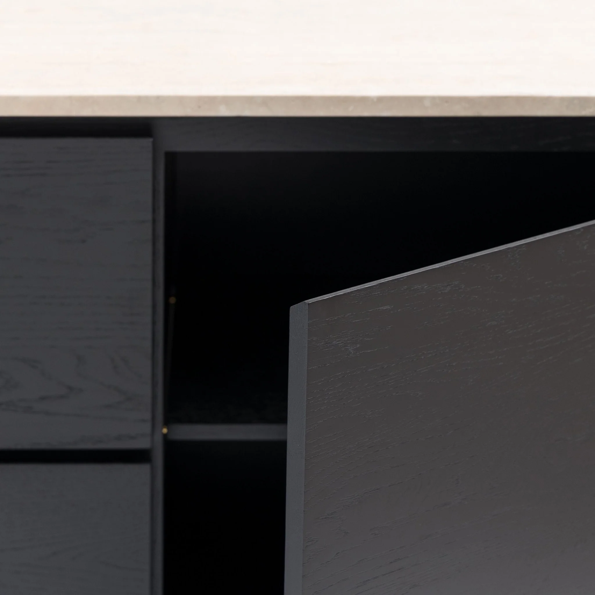 Kami 220 Sideboard - Black Oak & Travertine - Image 10