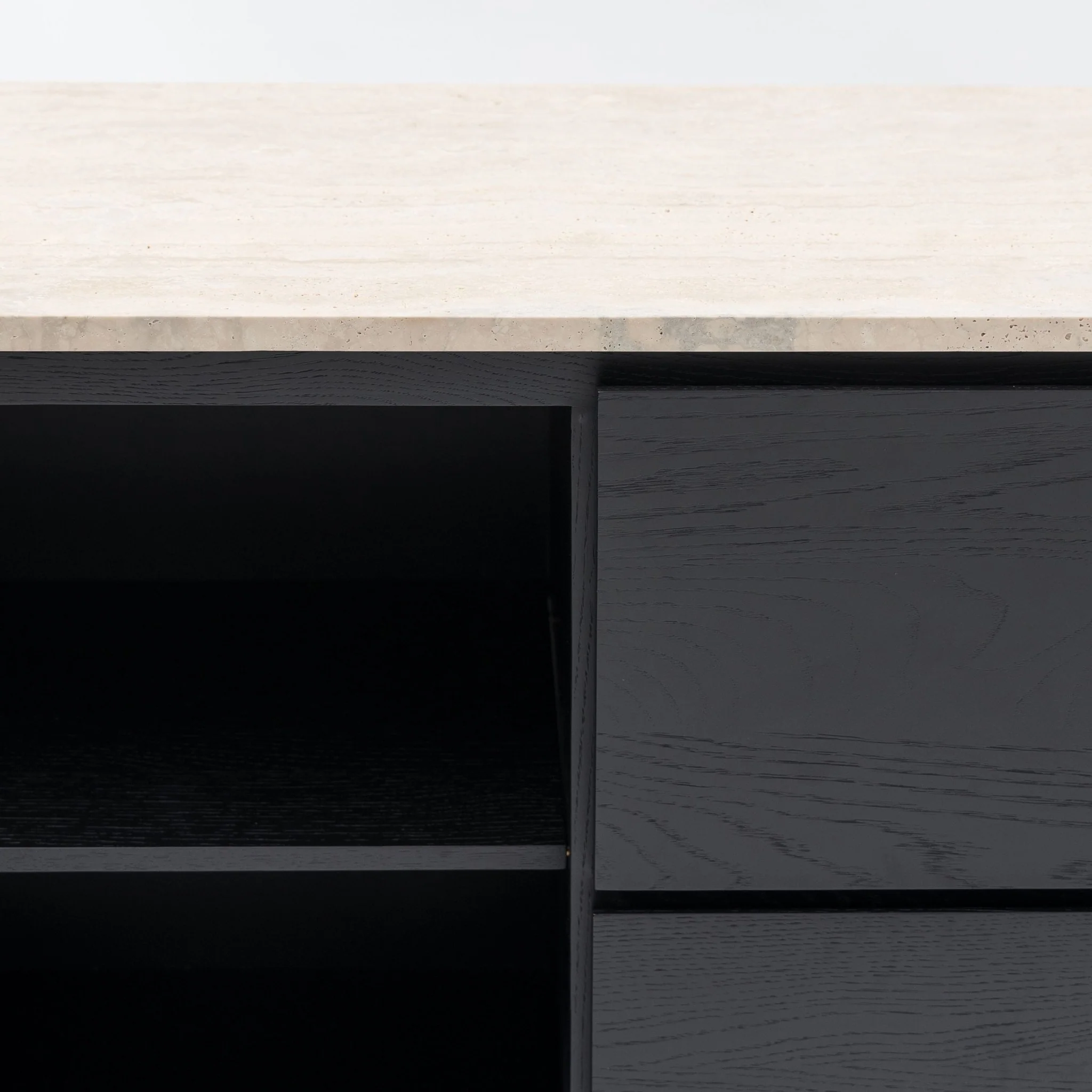 Kami 220 Sideboard - Black Oak & Travertine - Image 12
