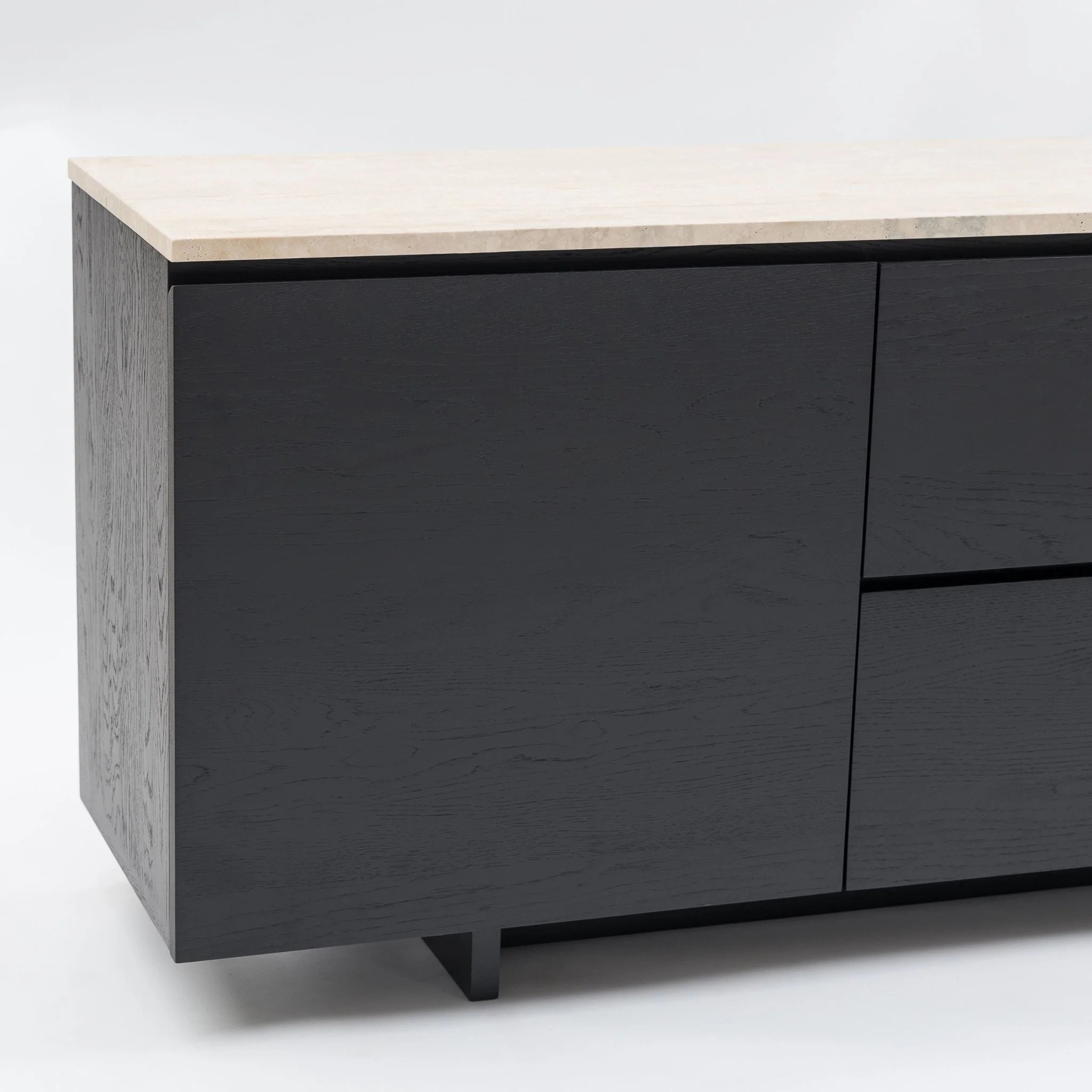 Kami 220 Sideboard - Black Oak & Travertine - Image 13