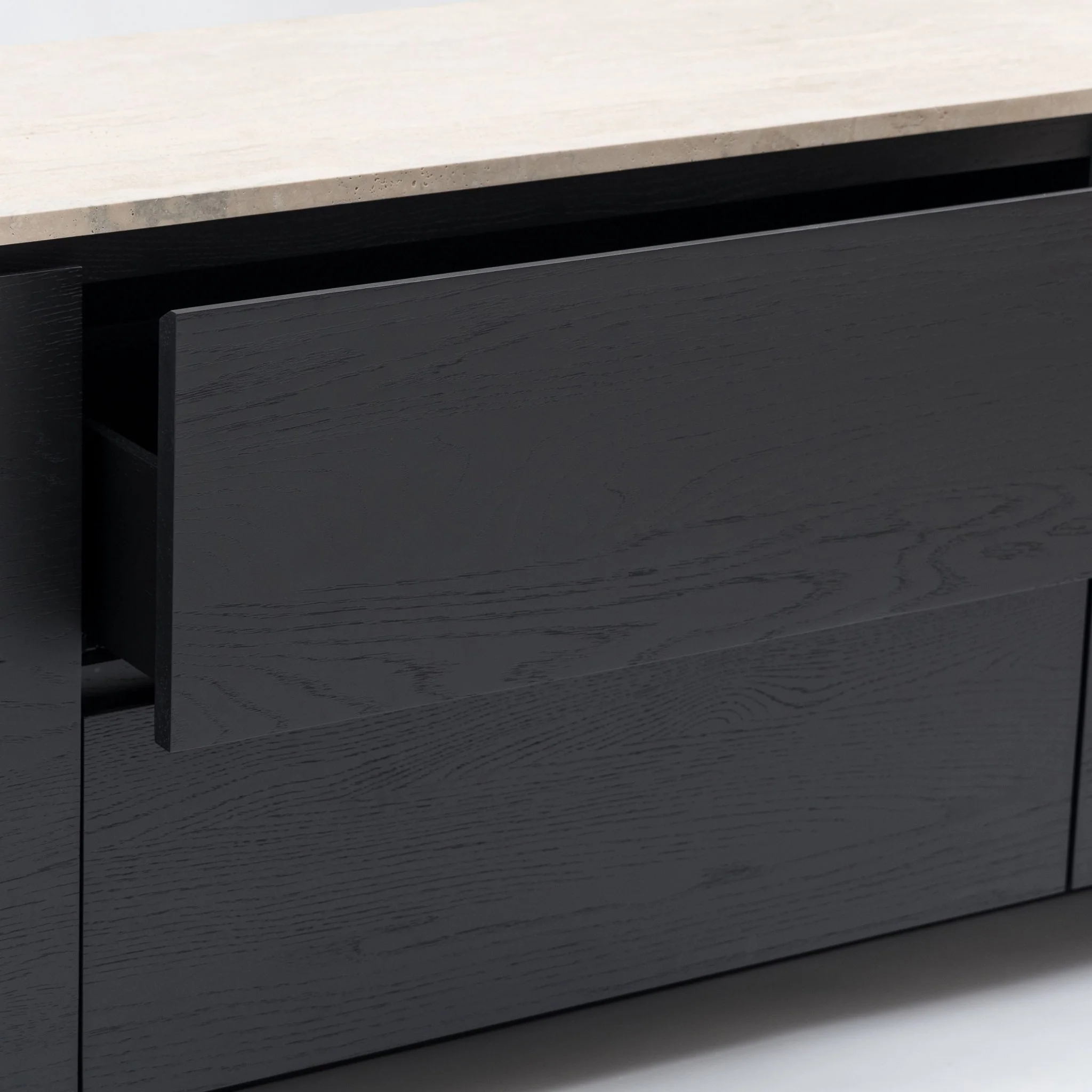 Kami 220 Sideboard - Black Oak & Travertine - Image 6
