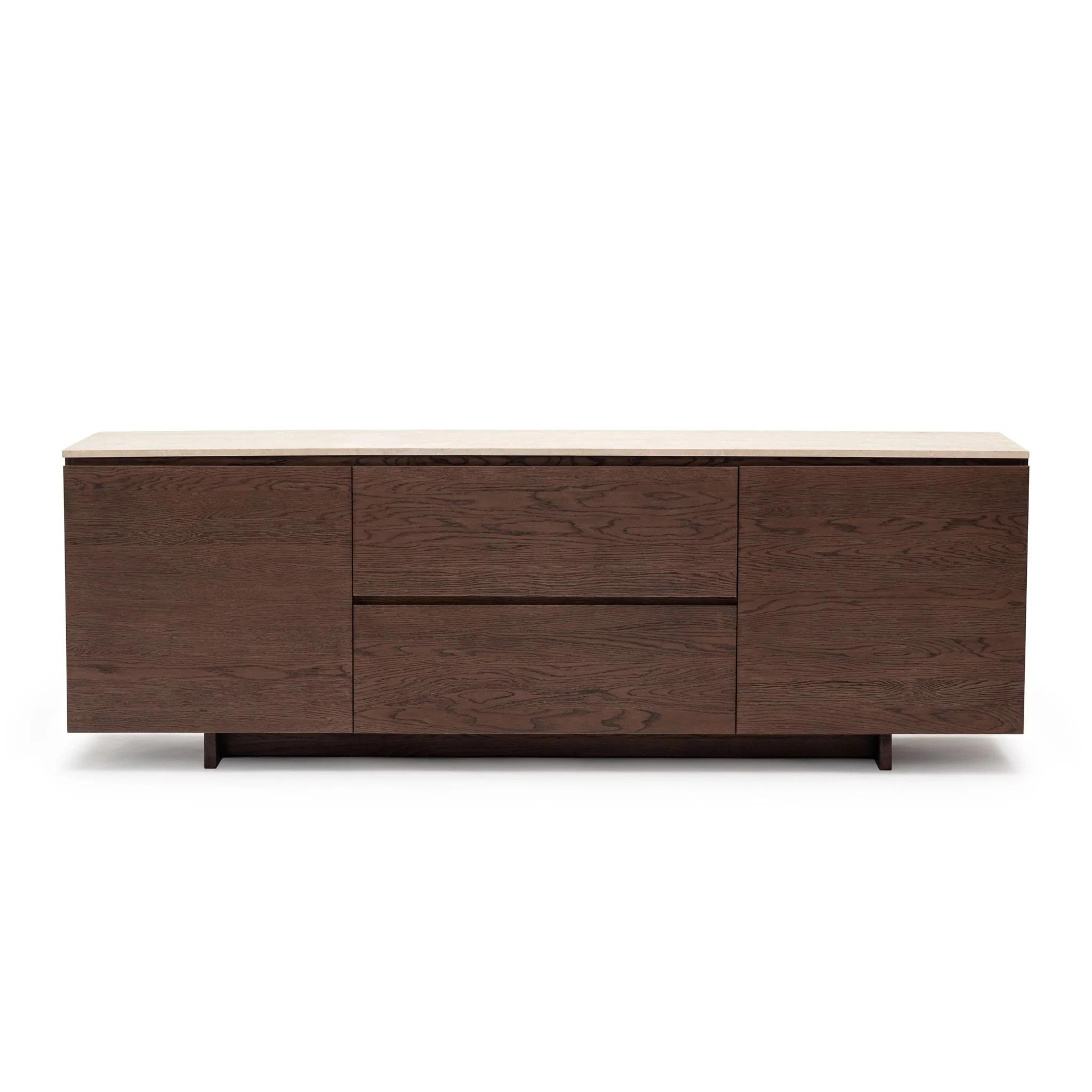 Kami 220 Sideboard - Espresso Oak & Travertine - Image 2