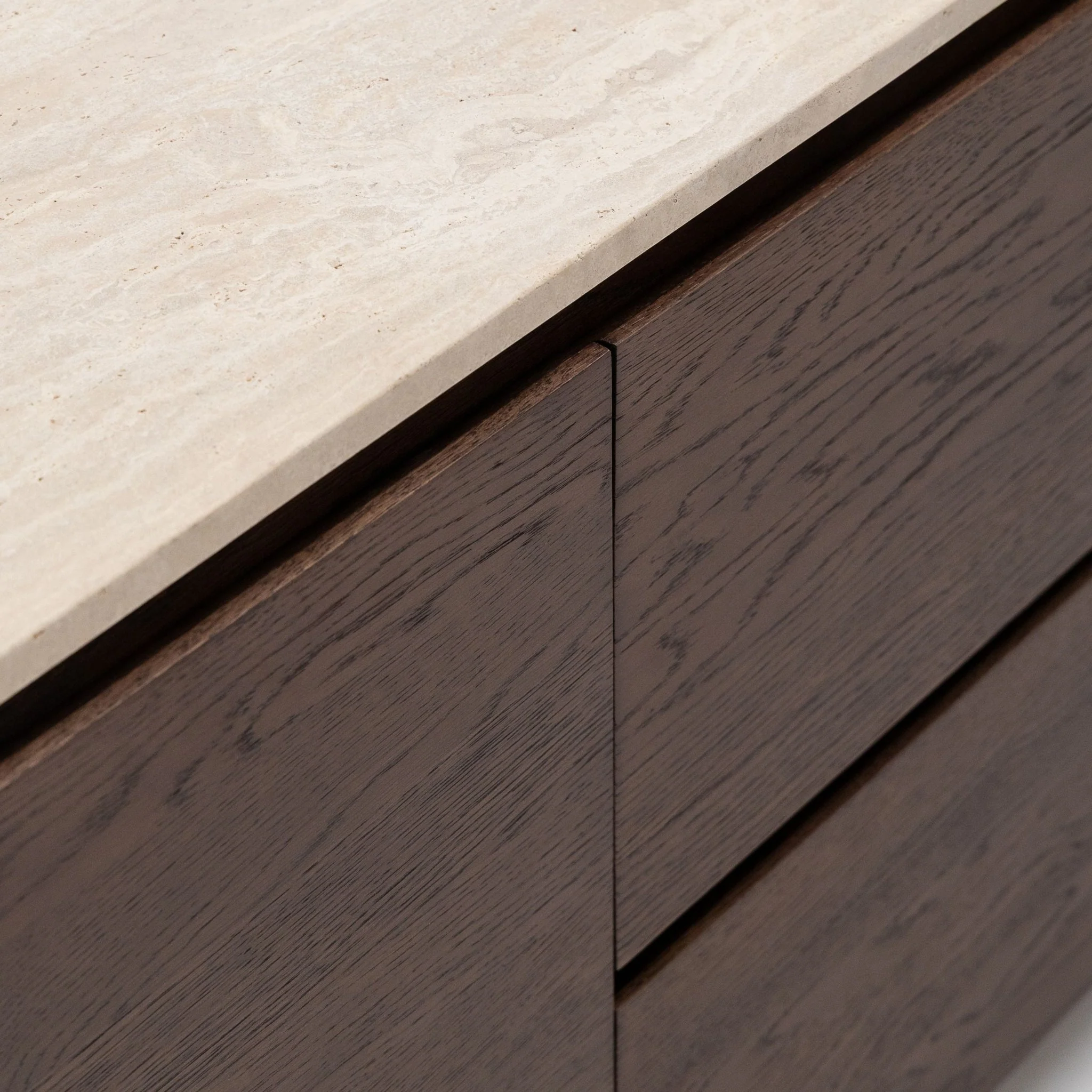 Kami 220 Sideboard - Espresso Oak & Travertine - Image 7