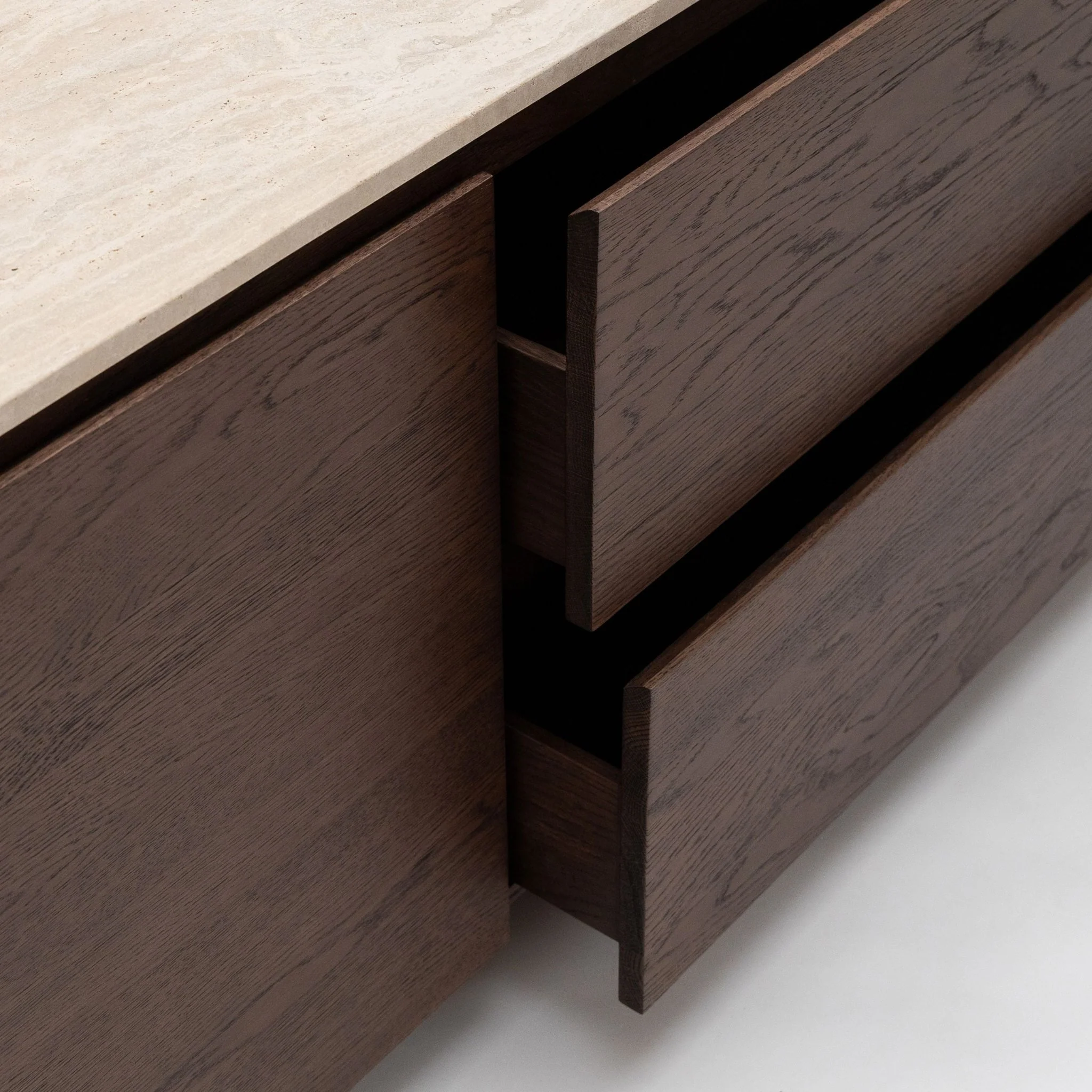 Kami 220 Sideboard - Espresso Oak & Travertine - Image 8