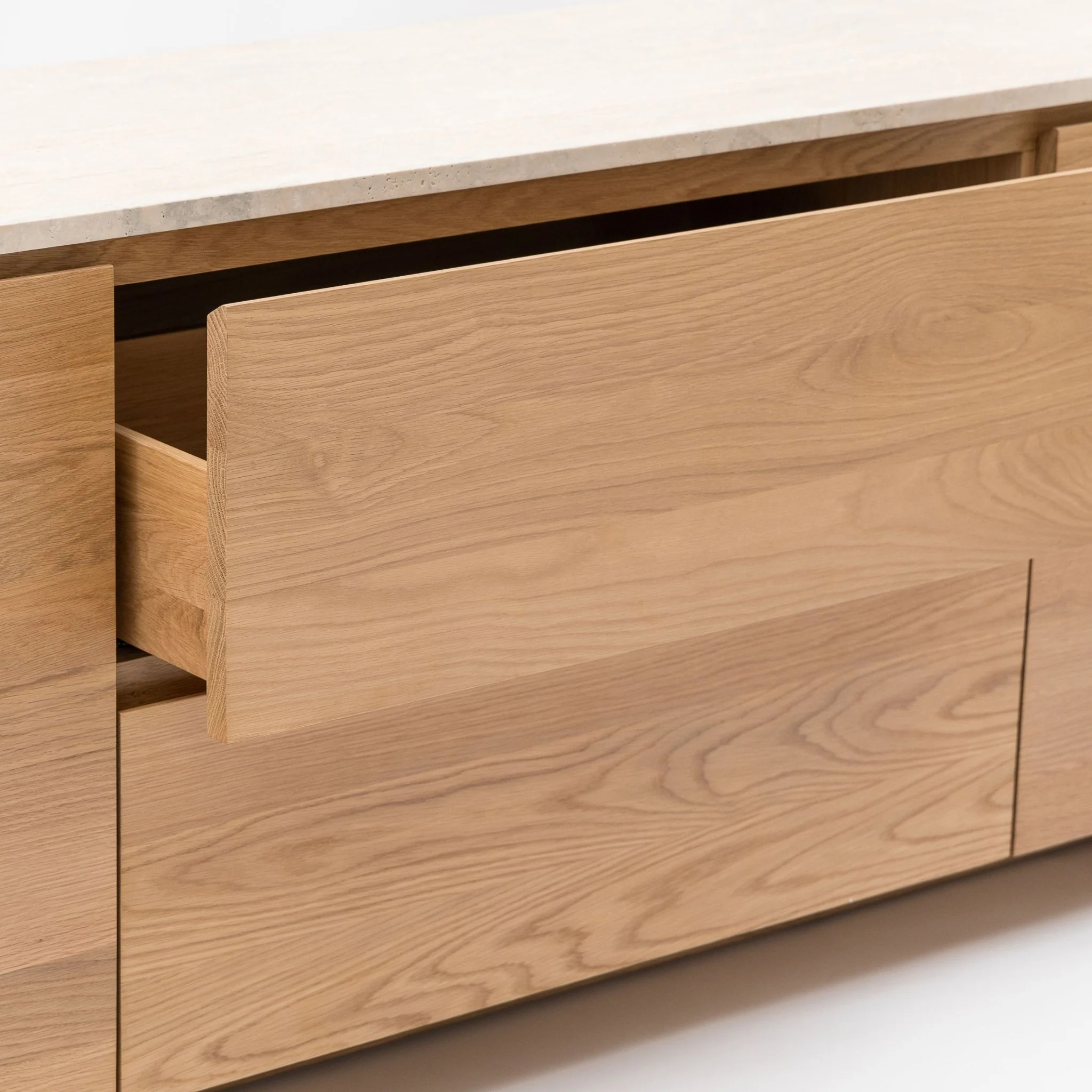 Kami 220 Sideboard - Light Oak & Travertine - Image 9