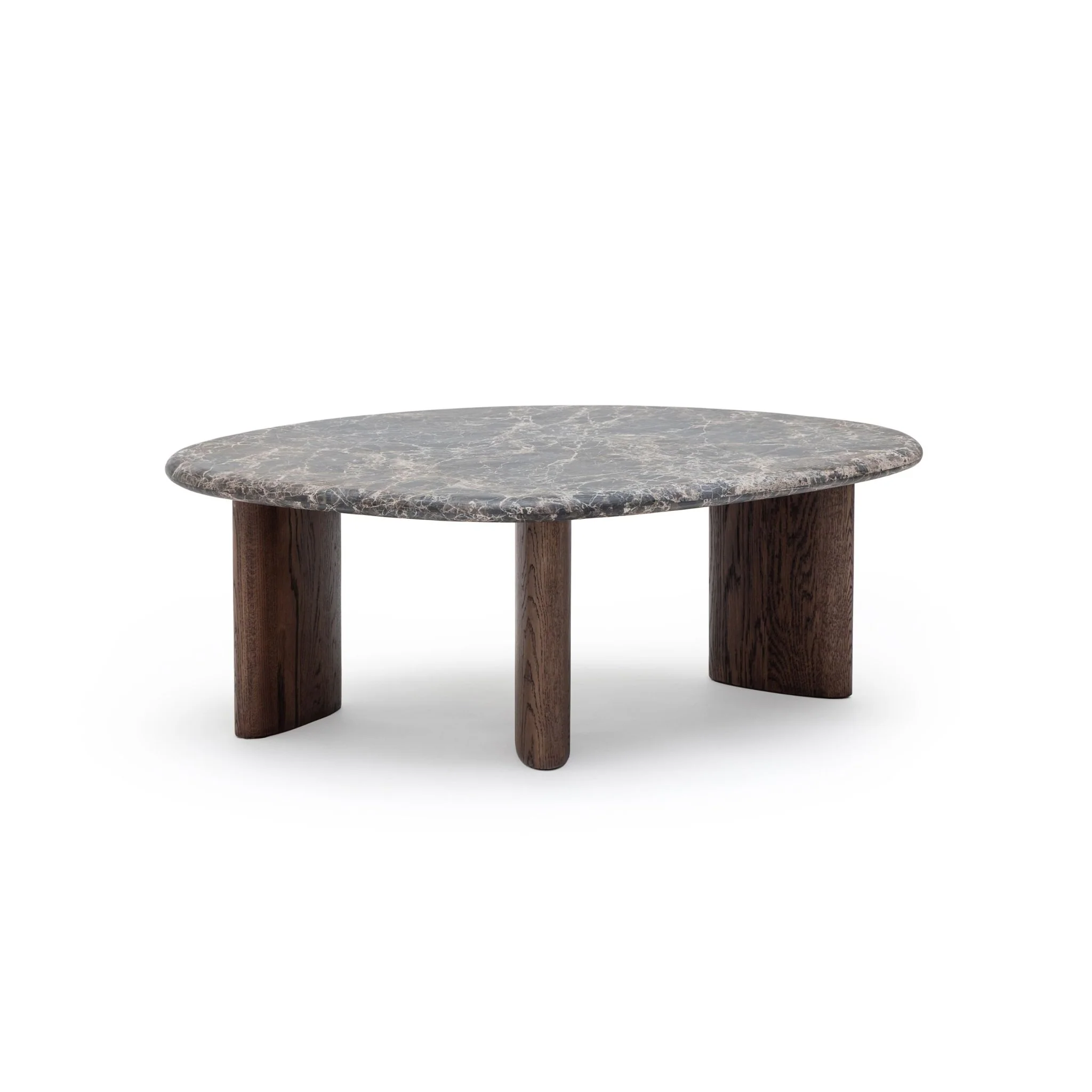 Kora Coffee Table High - Dark Emperador & Espresso Oak - Image 3