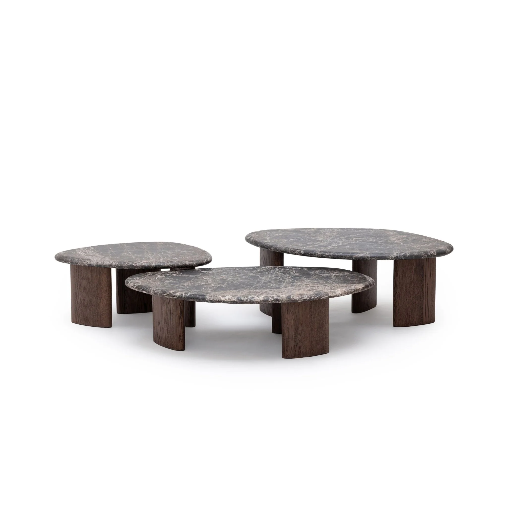 Kora Coffee Table High - Dark Emperador & Espresso Oak - Image 5