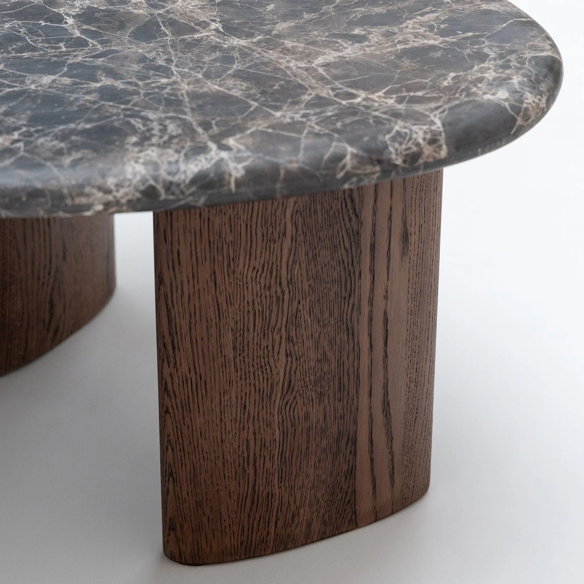 Kora Coffee Table High - Dark Emperador & Espresso Oak - Image 9