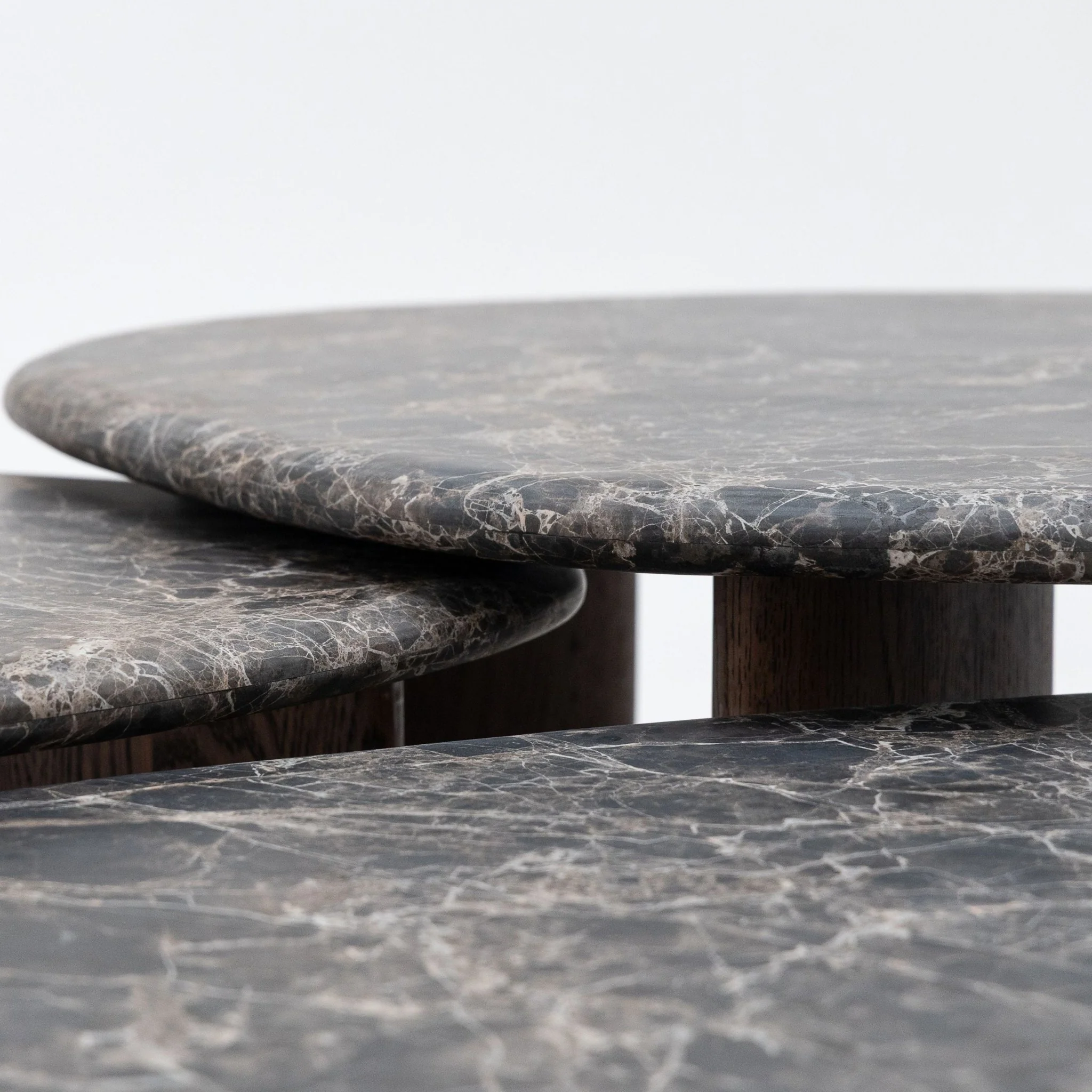 Kora Coffee Table Low - Dark Emperador & Espresso Oak - Image 10