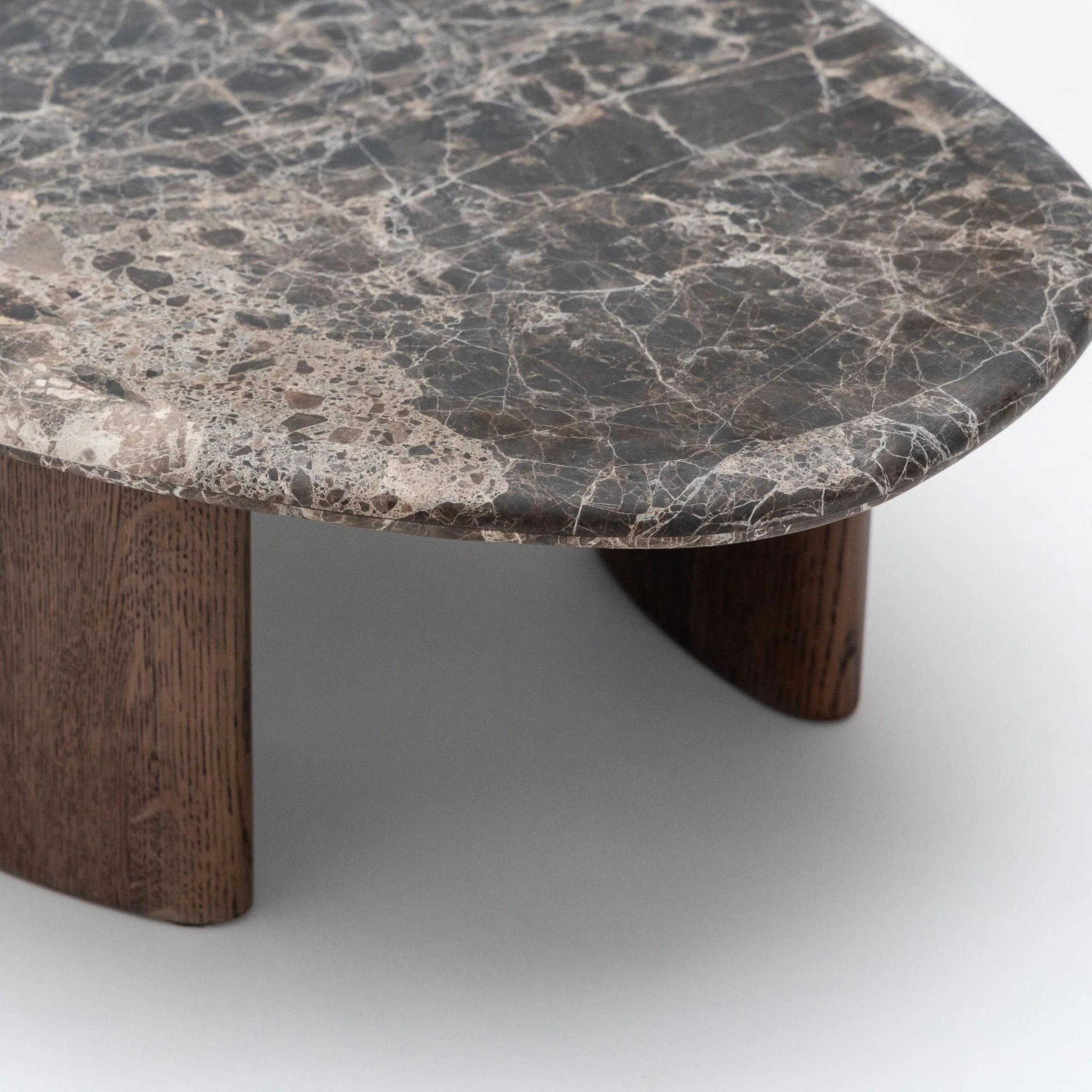 Kora Coffee Table Low - Dark Emperador & Espresso Oak - Image 6