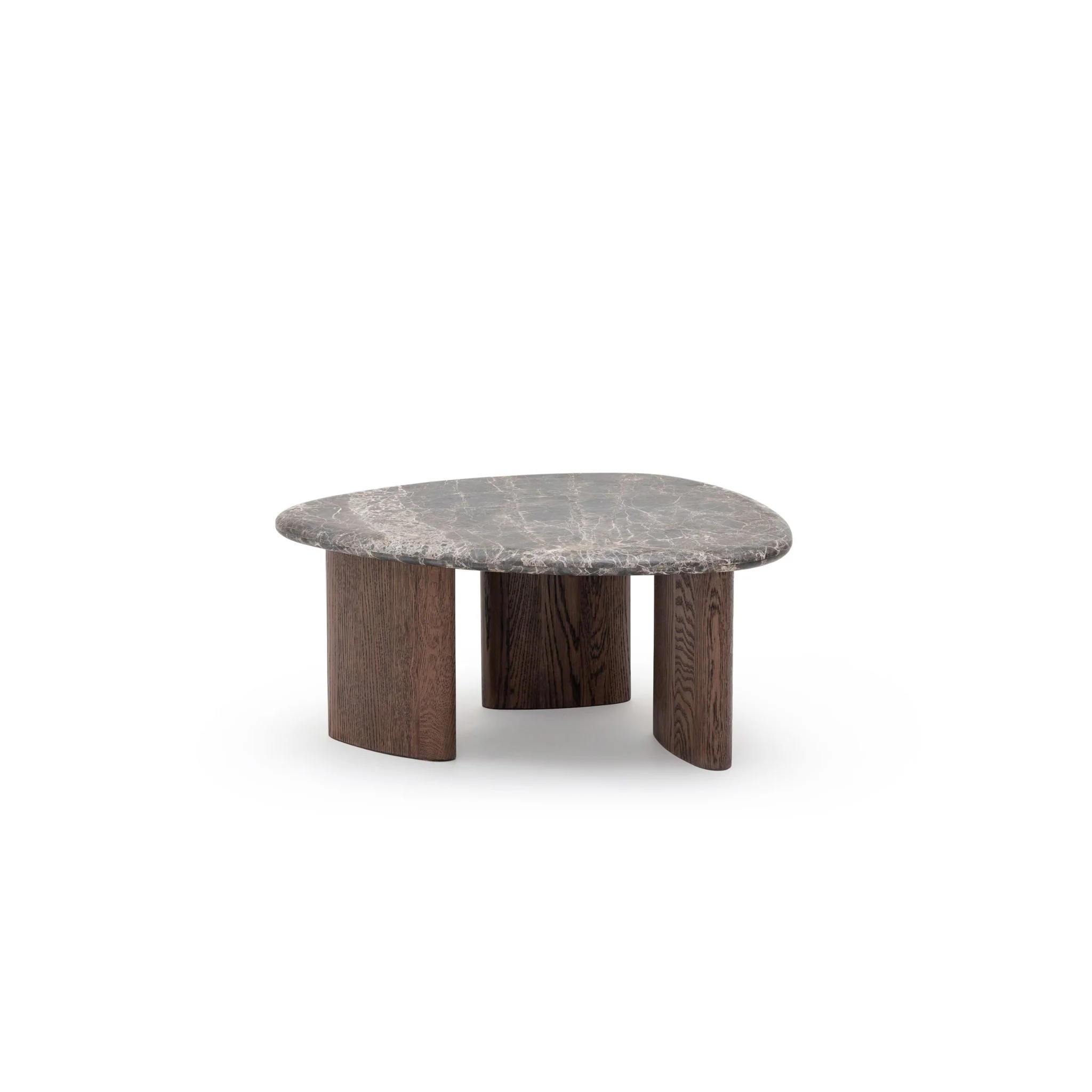Kora Coffee Table Medium - Dark Emperador & Espresso Oak