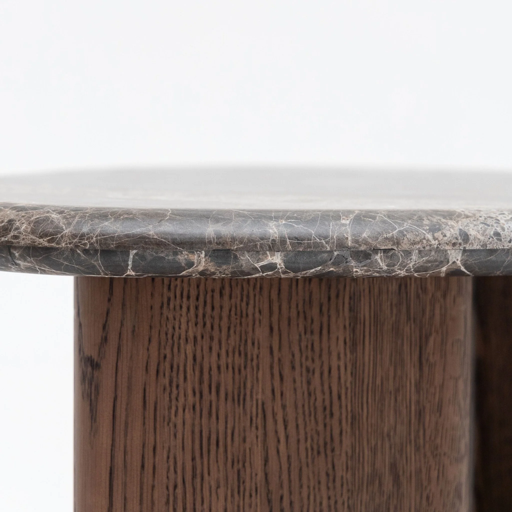 Kora Coffee Table Medium - Dark Emperador & Espresso Oak - Image 11