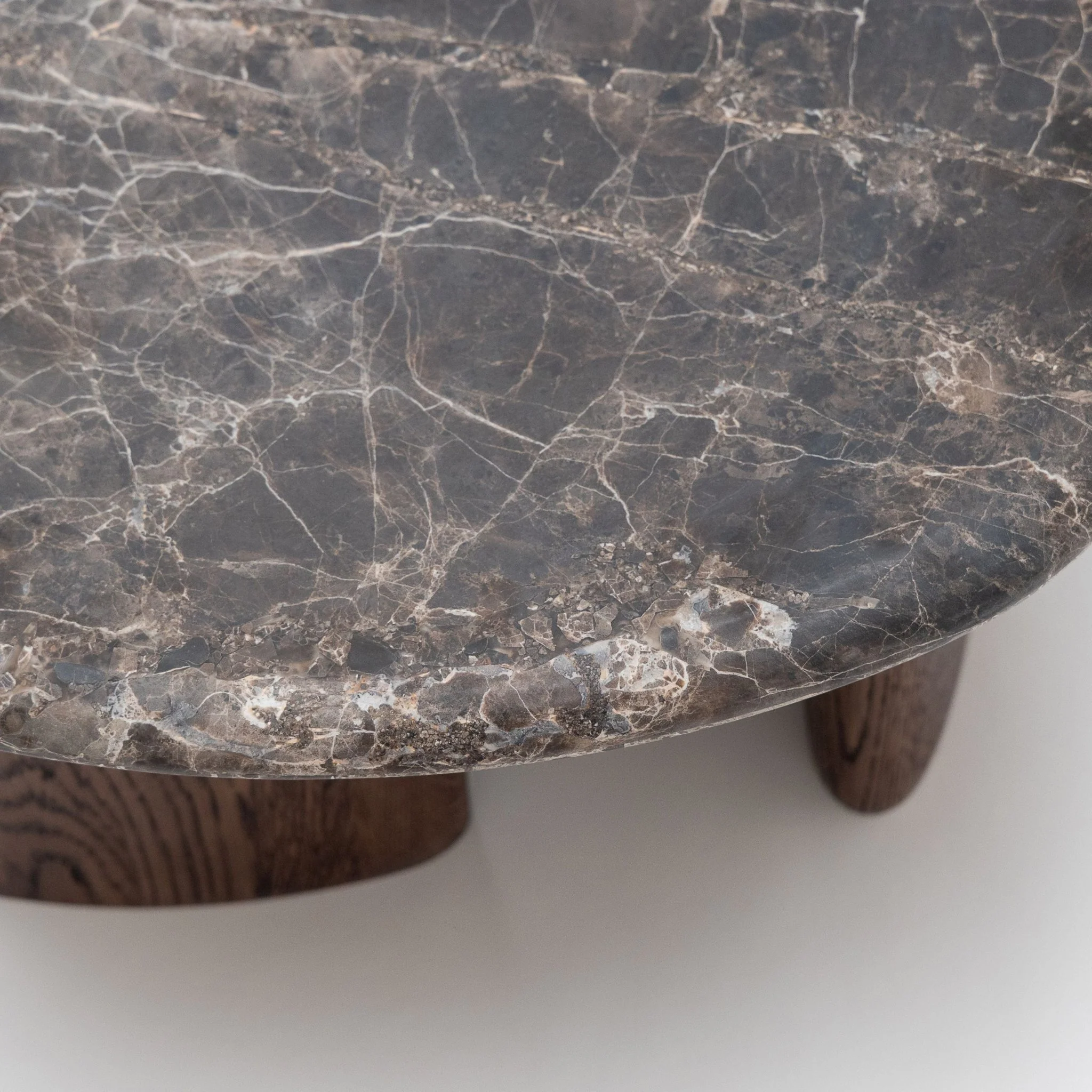 Kora Coffee Table Medium - Dark Emperador & Espresso Oak - Image 12