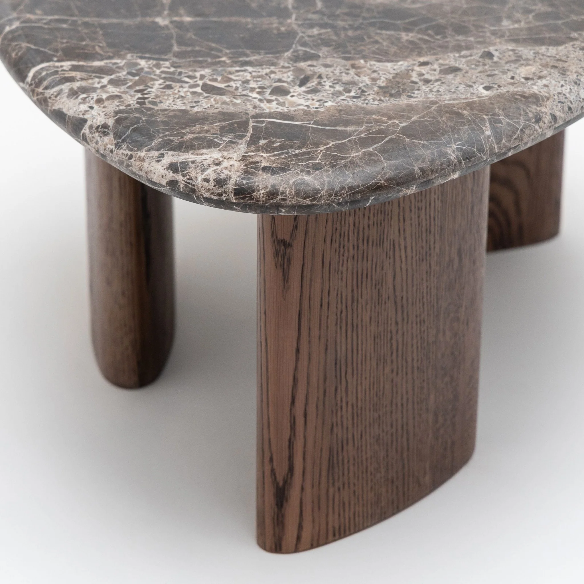 Kora Coffee Table Medium - Dark Emperador & Espresso Oak - Image 7
