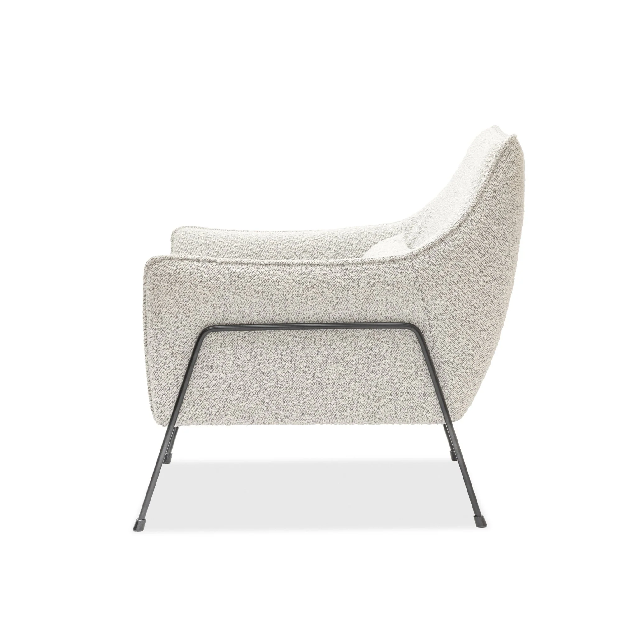 Kubik Accent Chair - Salt & Pepper Boucle - Image 3