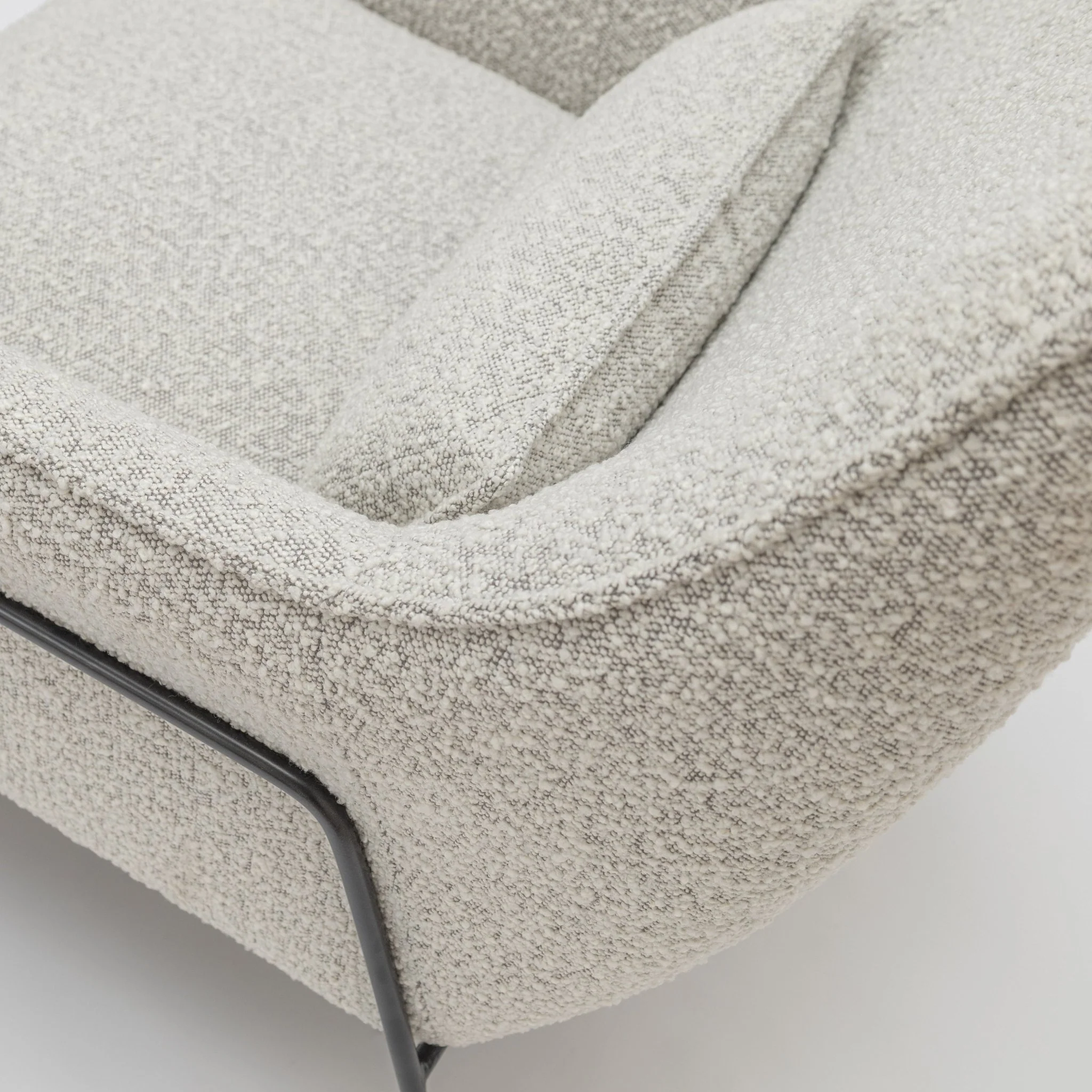Kubik Accent Chair - Salt & Pepper Boucle - Image 5