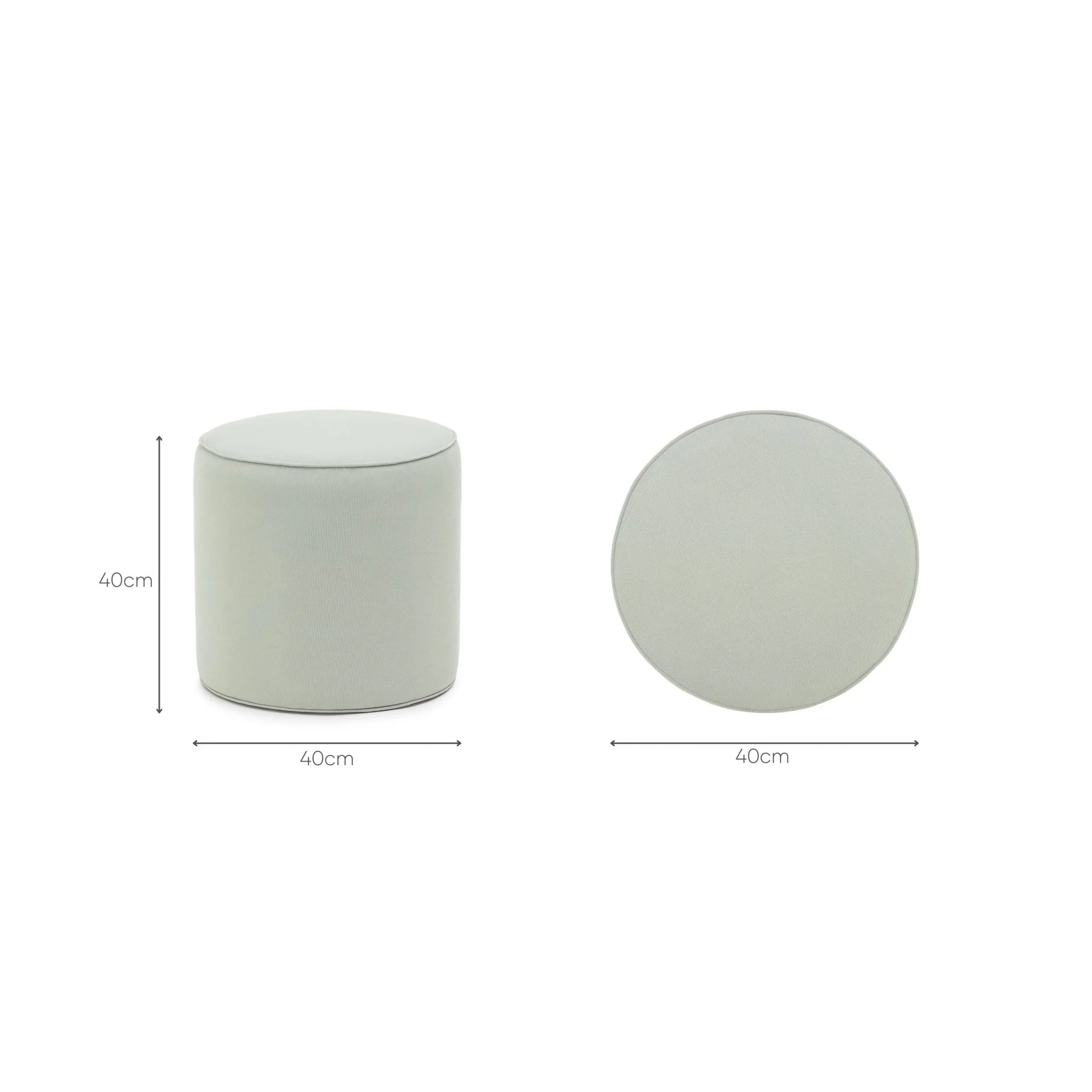 Lark Outdoor Ottoman - Sage - Image 9