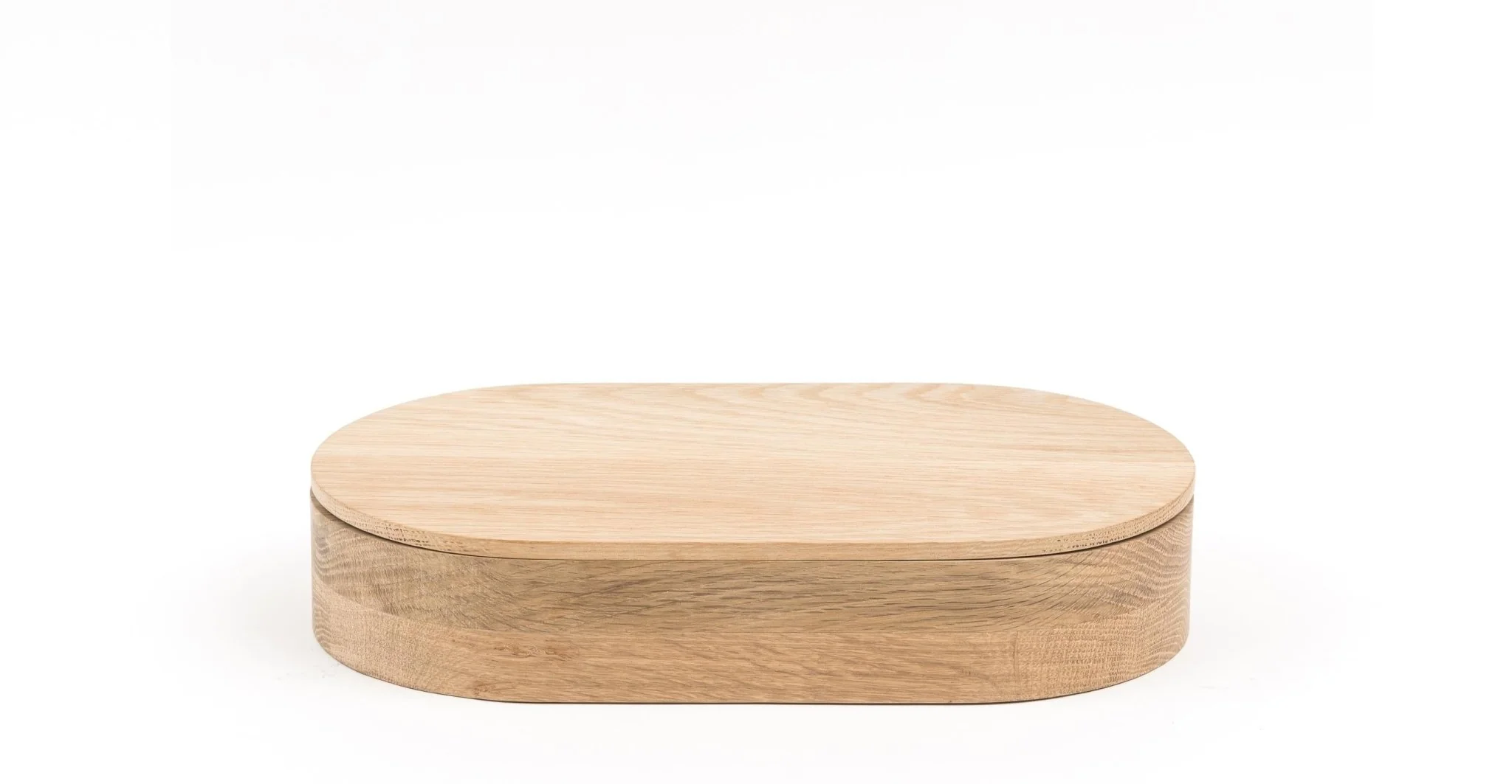 Lea Oval Jewelry Box - Natural Wood - Image 3