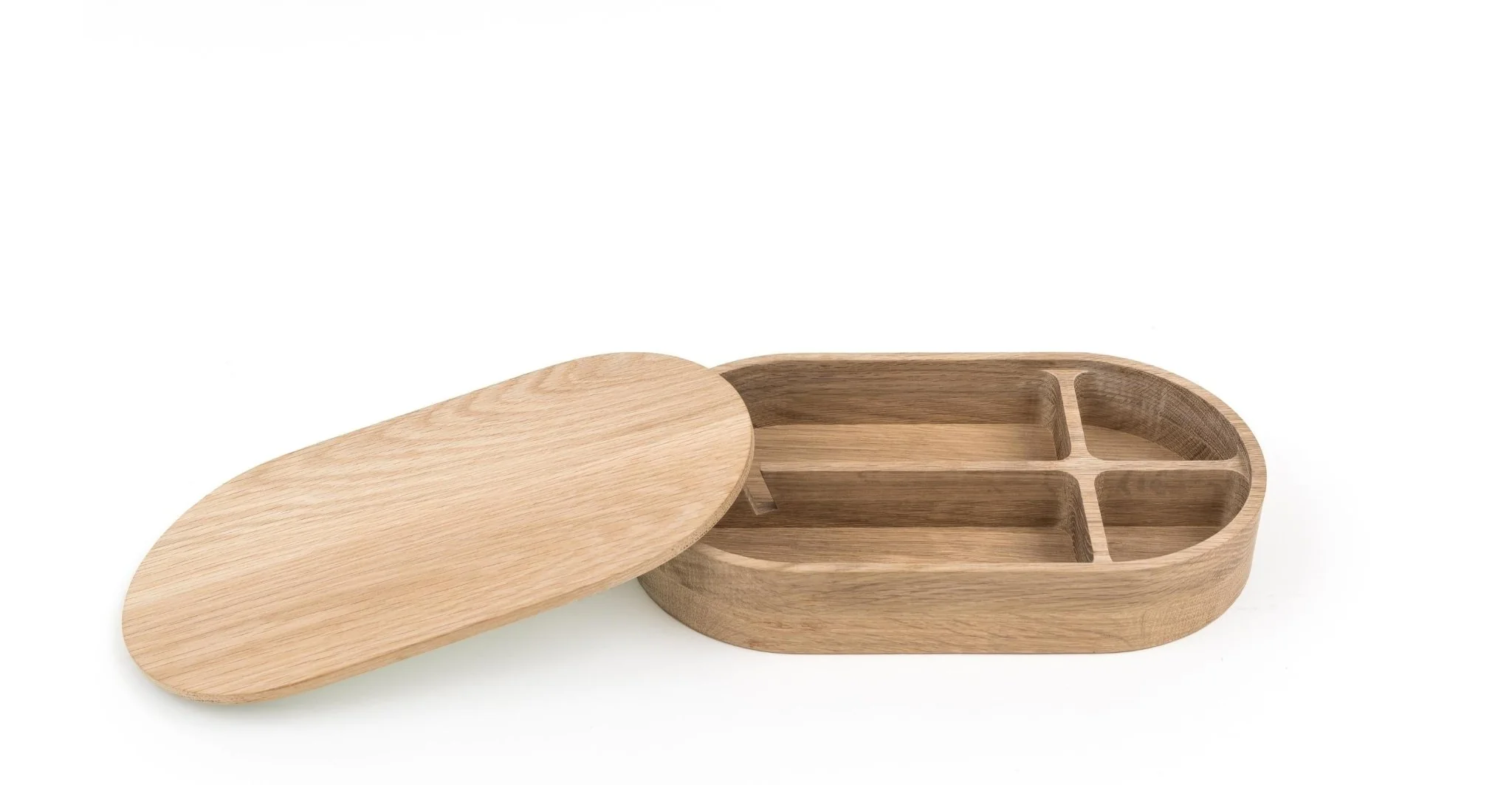 Lea Oval Jewelry Box - Natural Wood - Image 4