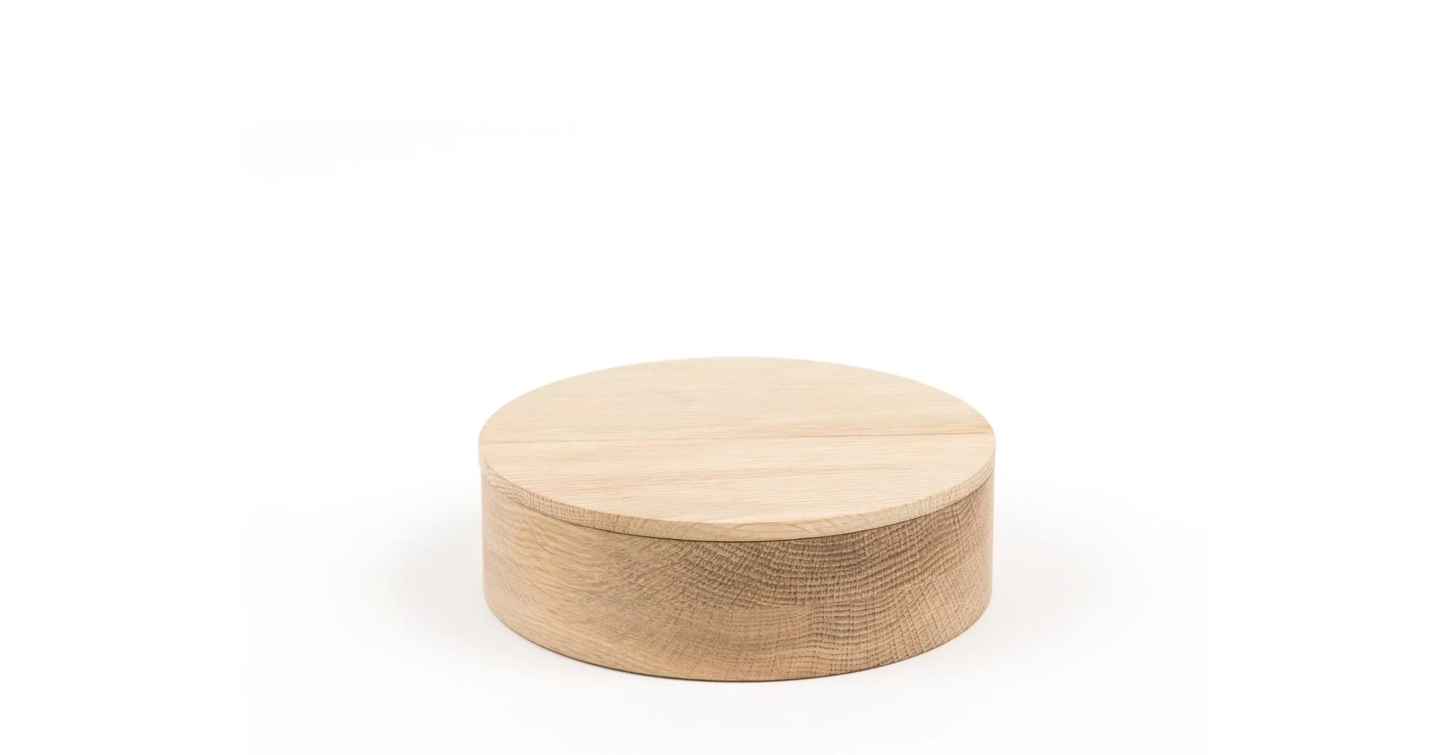 Lea Round Jewelry Box Small - Natural Wood - Image 2