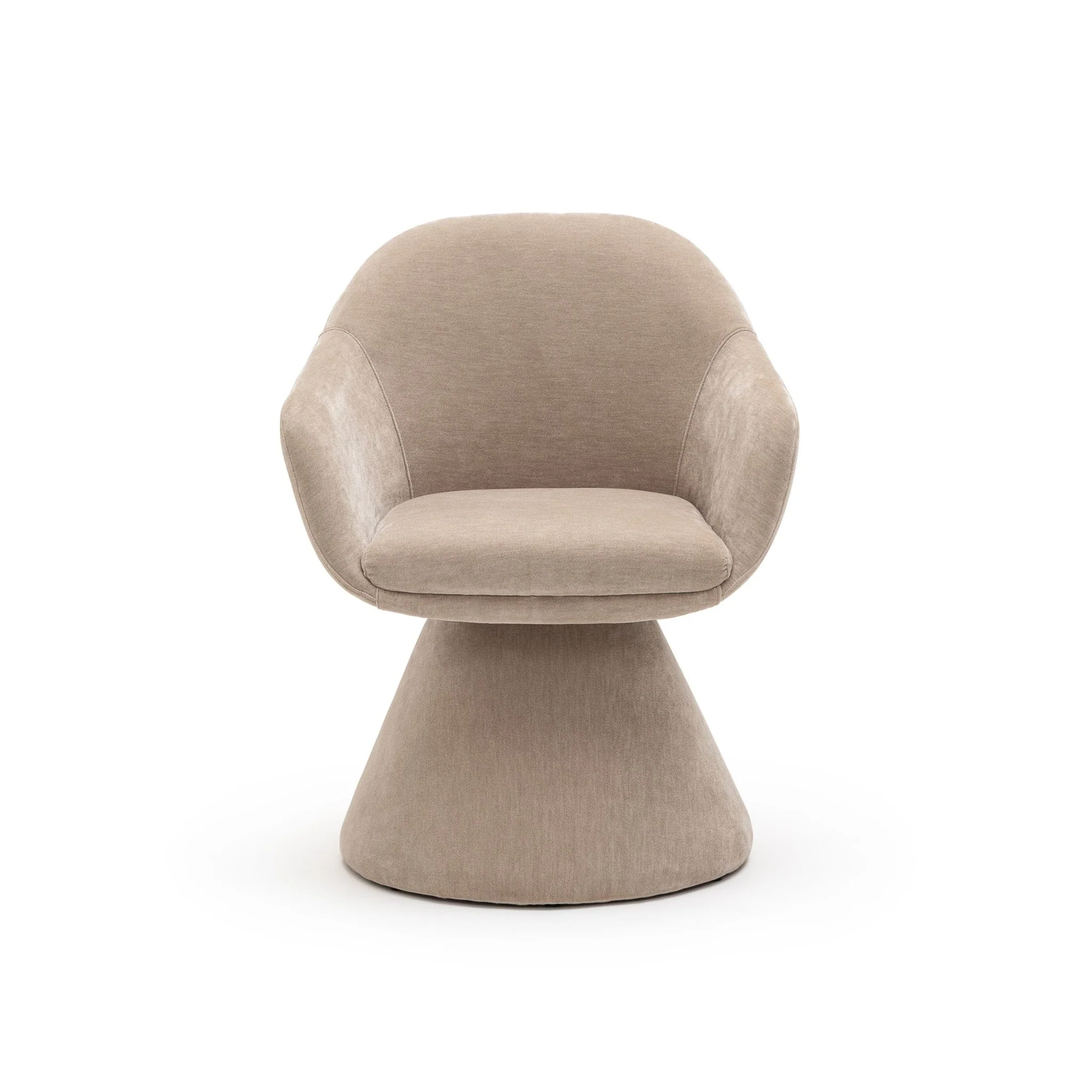 Louis Swivel Chair - Mushroom - Image 2